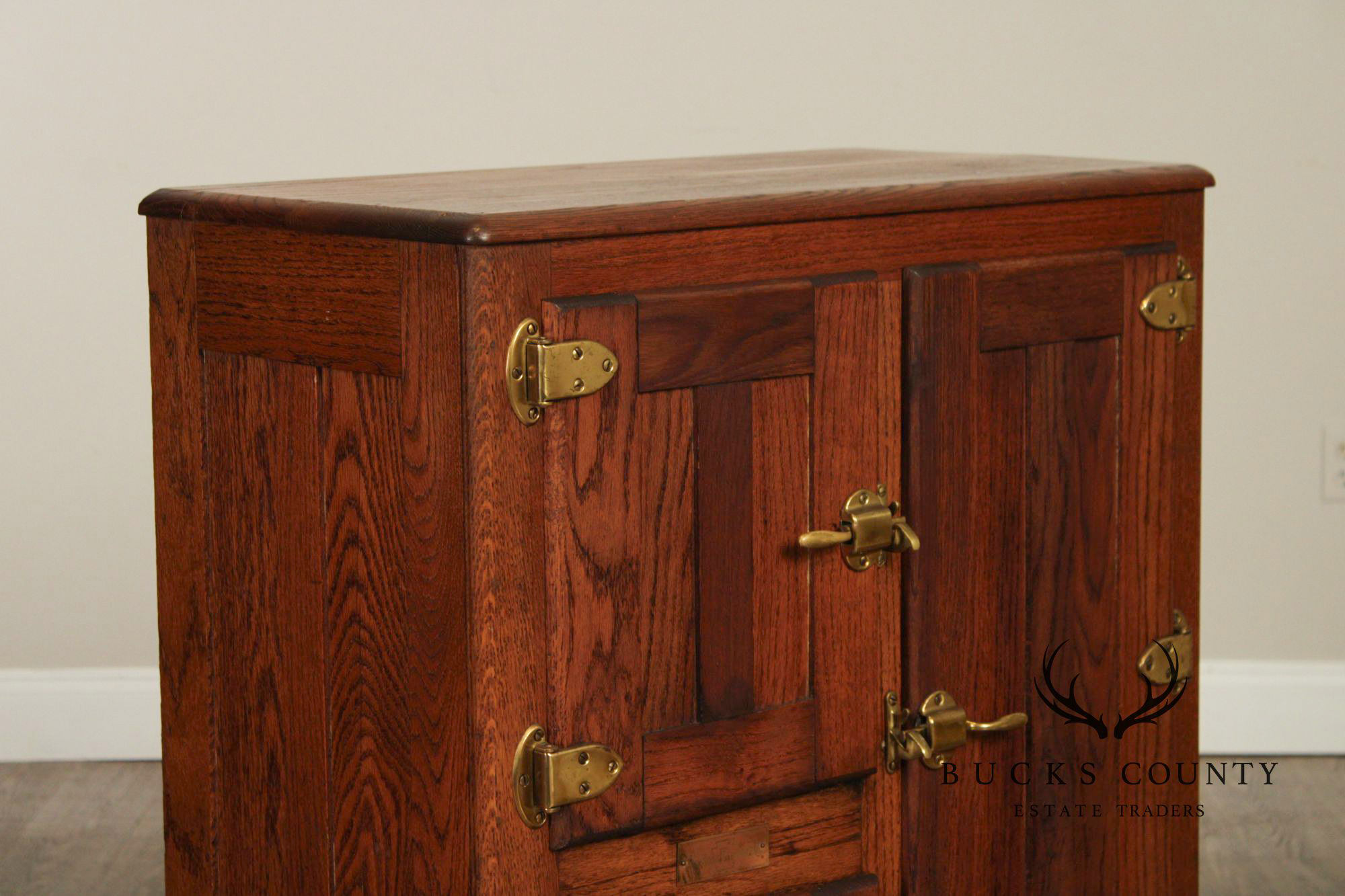 Keystone Furniture Co. Antique Oak Ice Chest