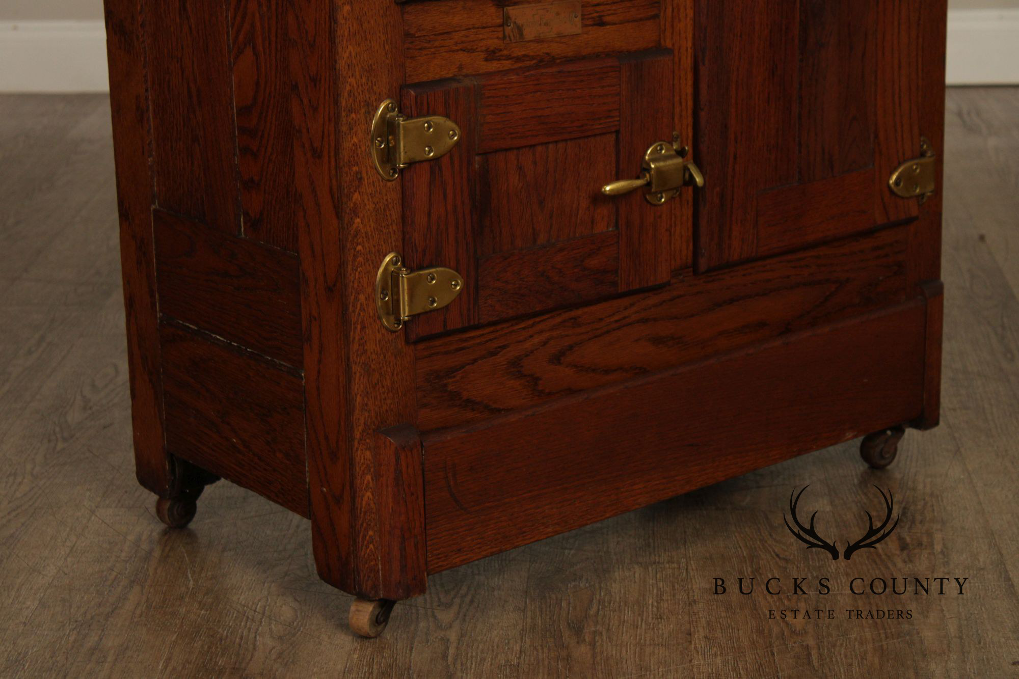 Keystone Furniture Co. Antique Oak Ice Chest
