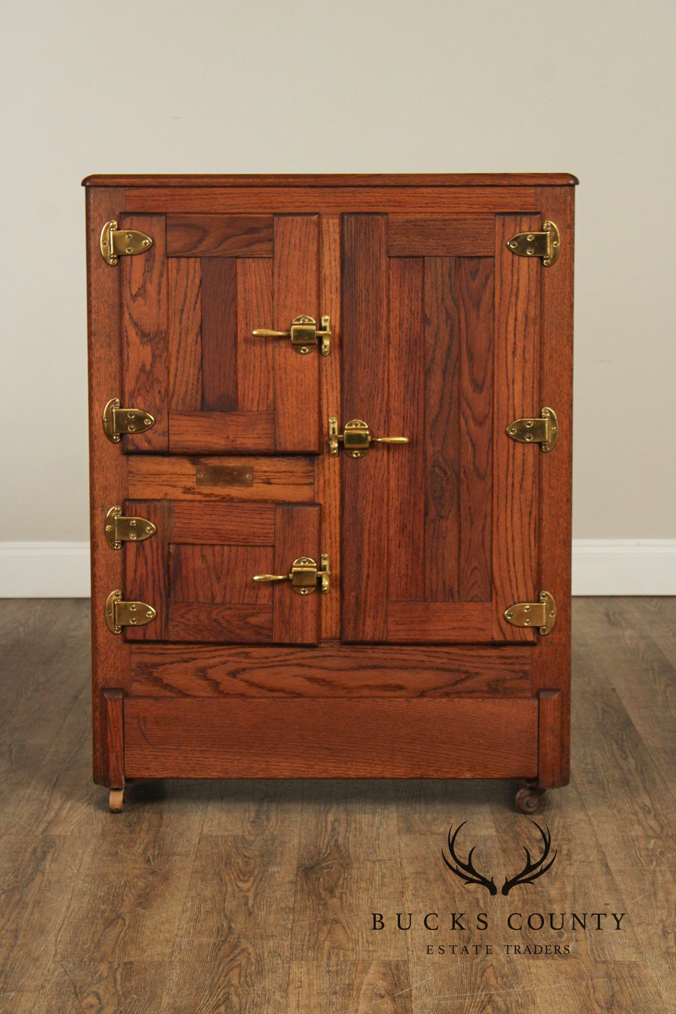Keystone Furniture Co. Antique Oak Ice Chest