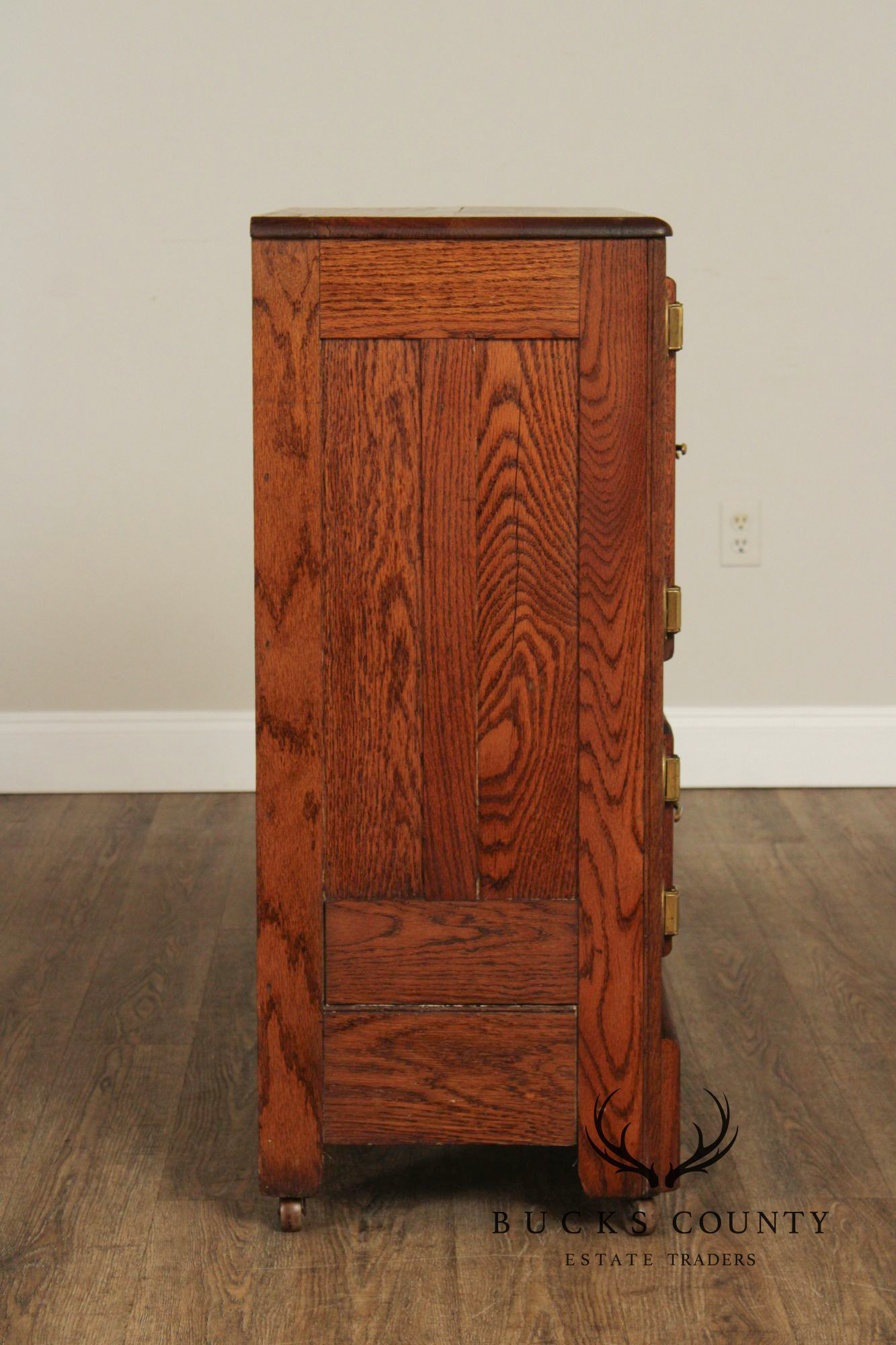 Keystone Furniture Co. Antique Oak Ice Chest