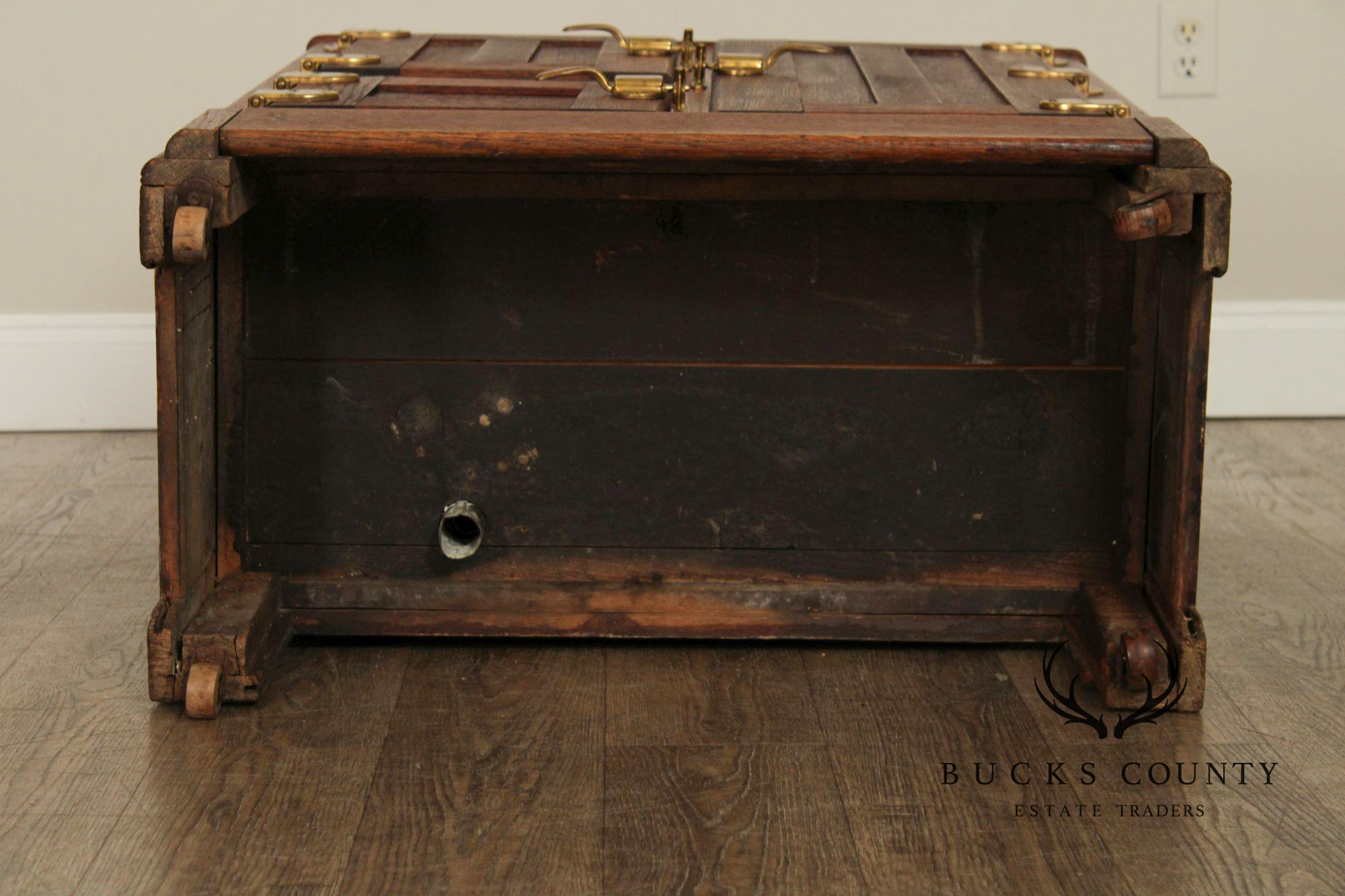 Keystone Furniture Co. Antique Oak Ice Chest