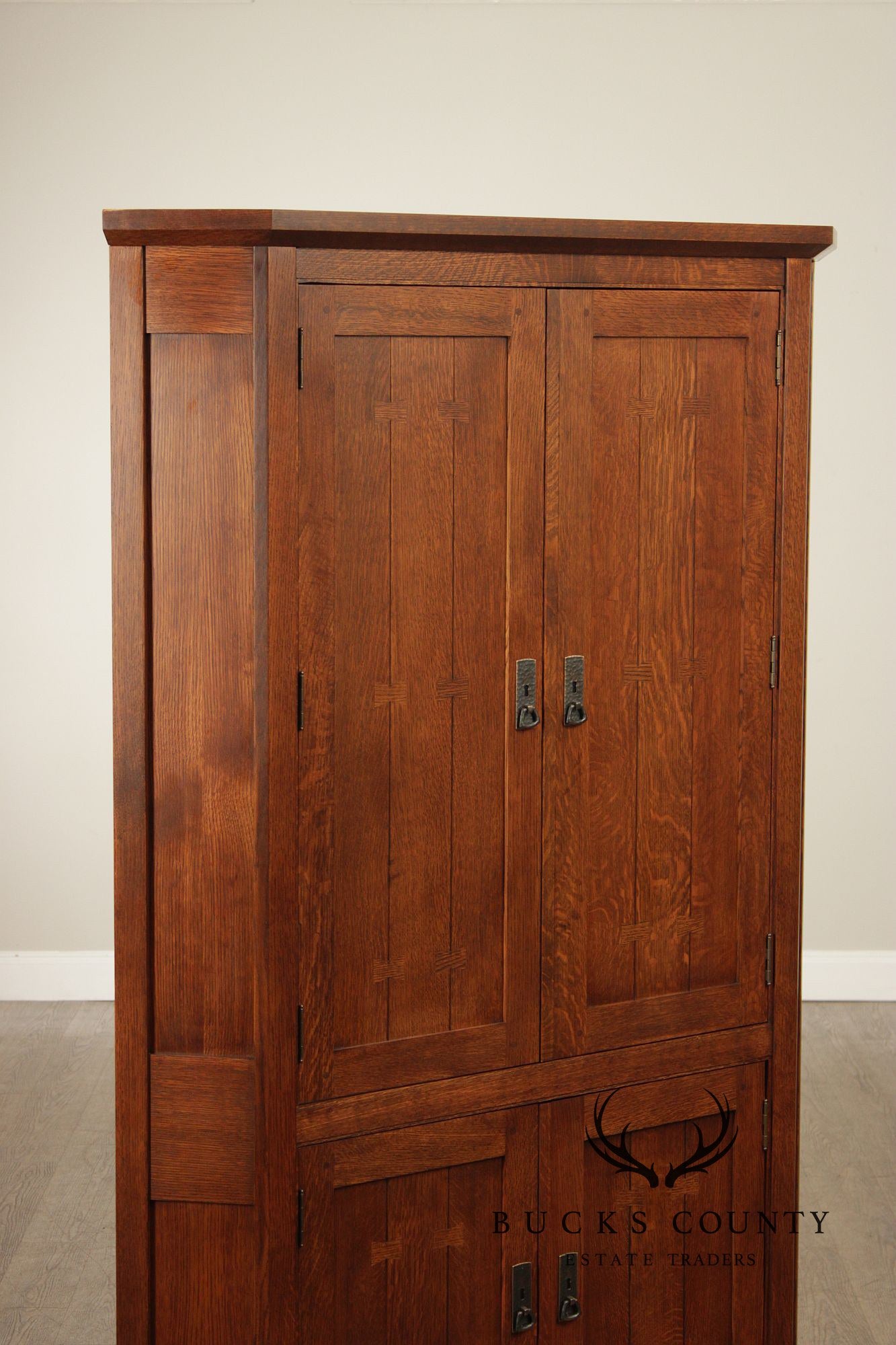 Stickley Mission Collection Oak Corner TV Cabinet