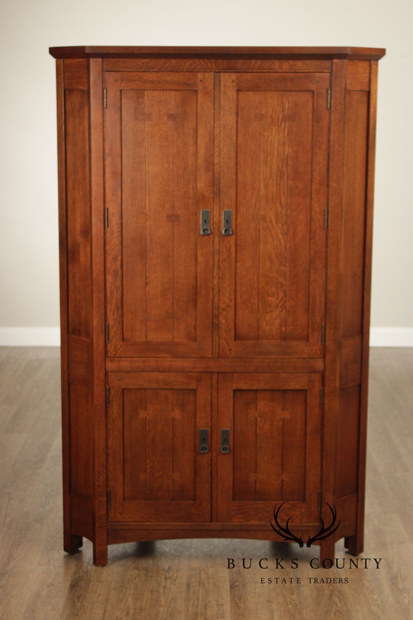 Stickley Mission Collection Oak Corner TV Cabinet