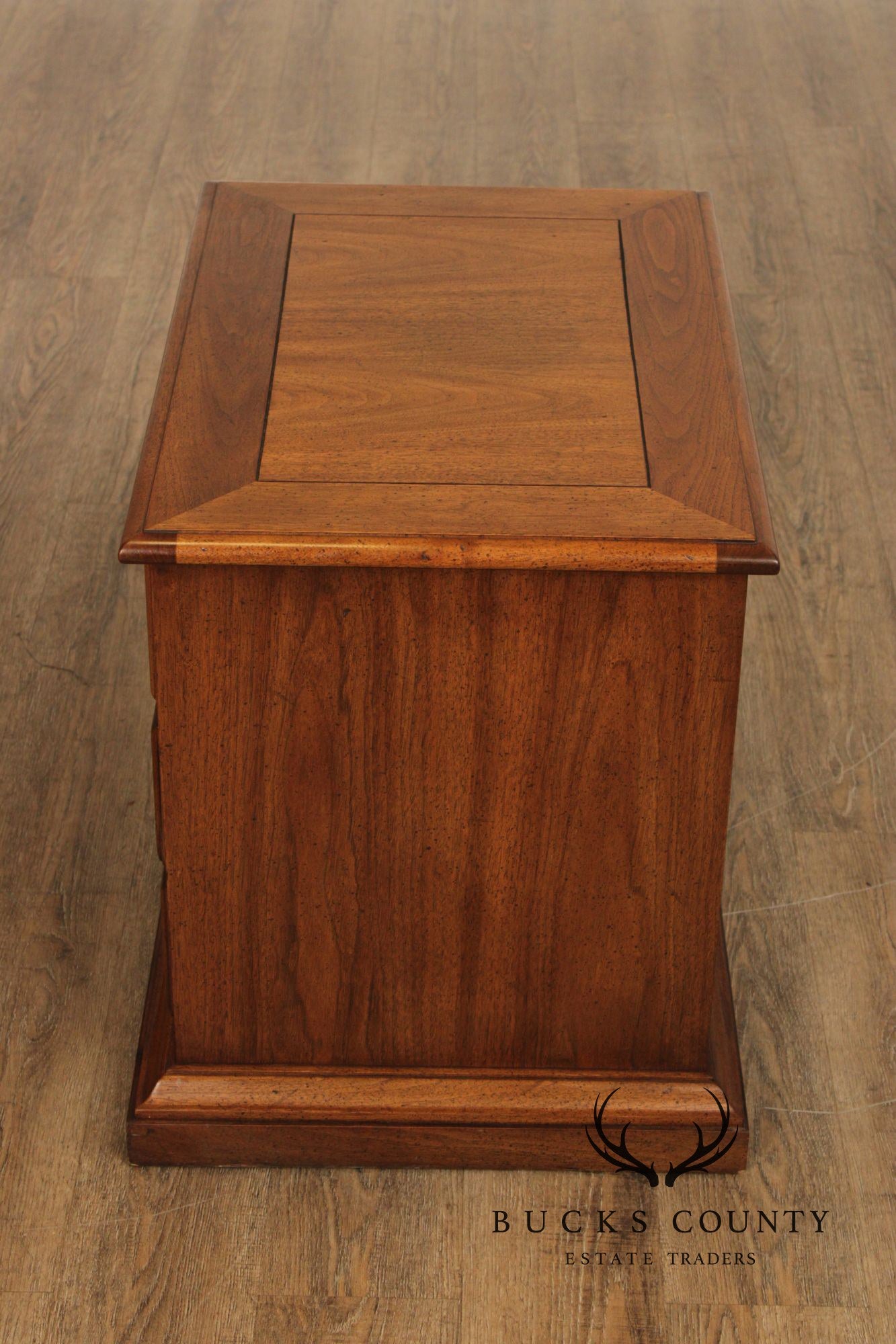 John Stuart Vintage Pair of Walnut Nightstands