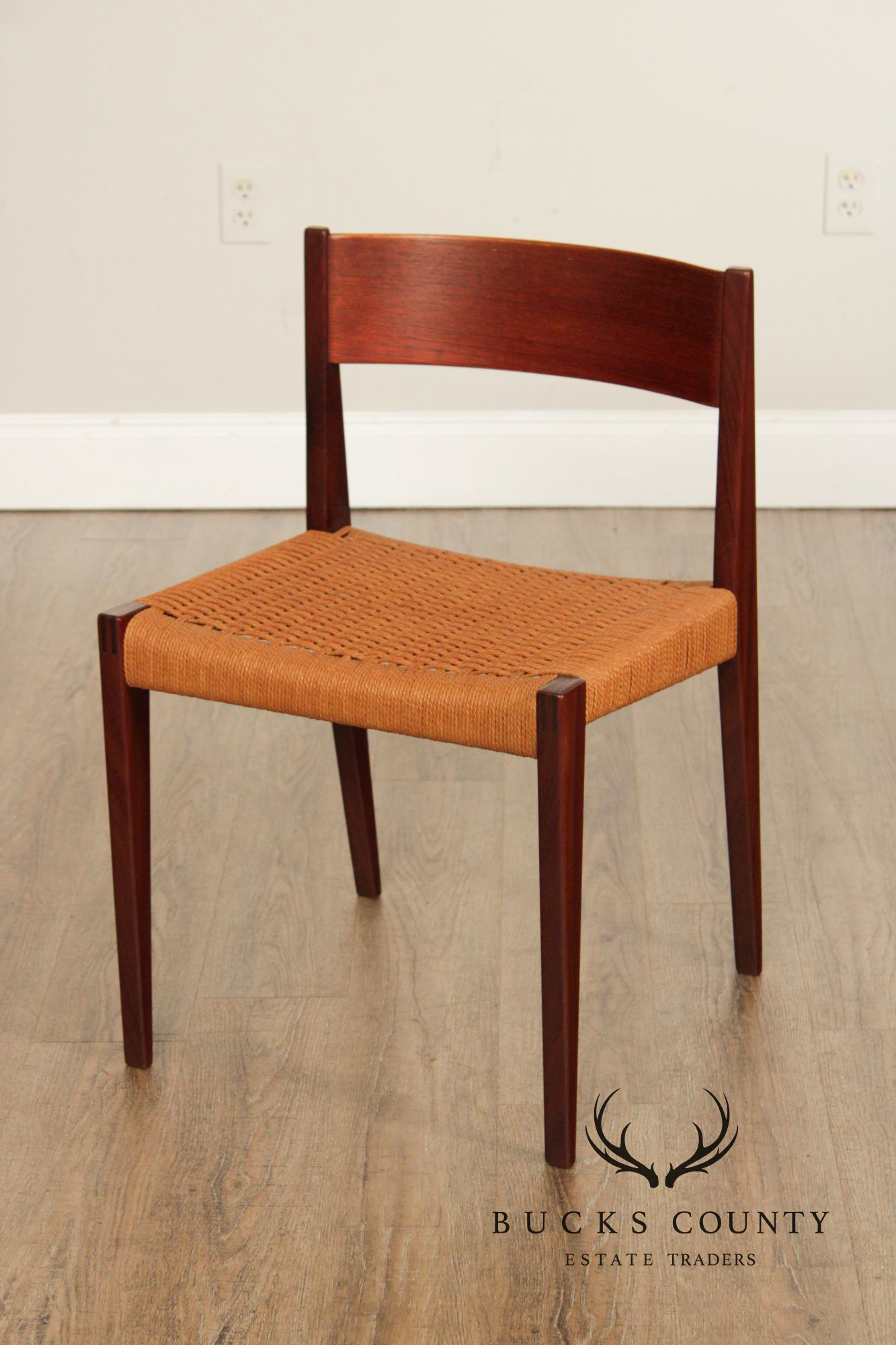 Paul Cadovius Danish Modern Teak Seat Side Chair
