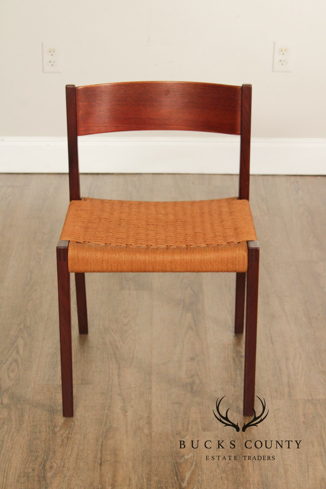 Paul Cadovius Danish Modern Teak Seat Side Chair