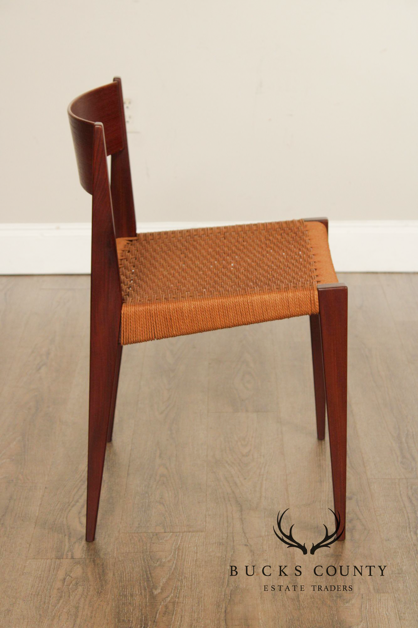 Paul Cadovius Danish Modern Teak Seat Side Chair
