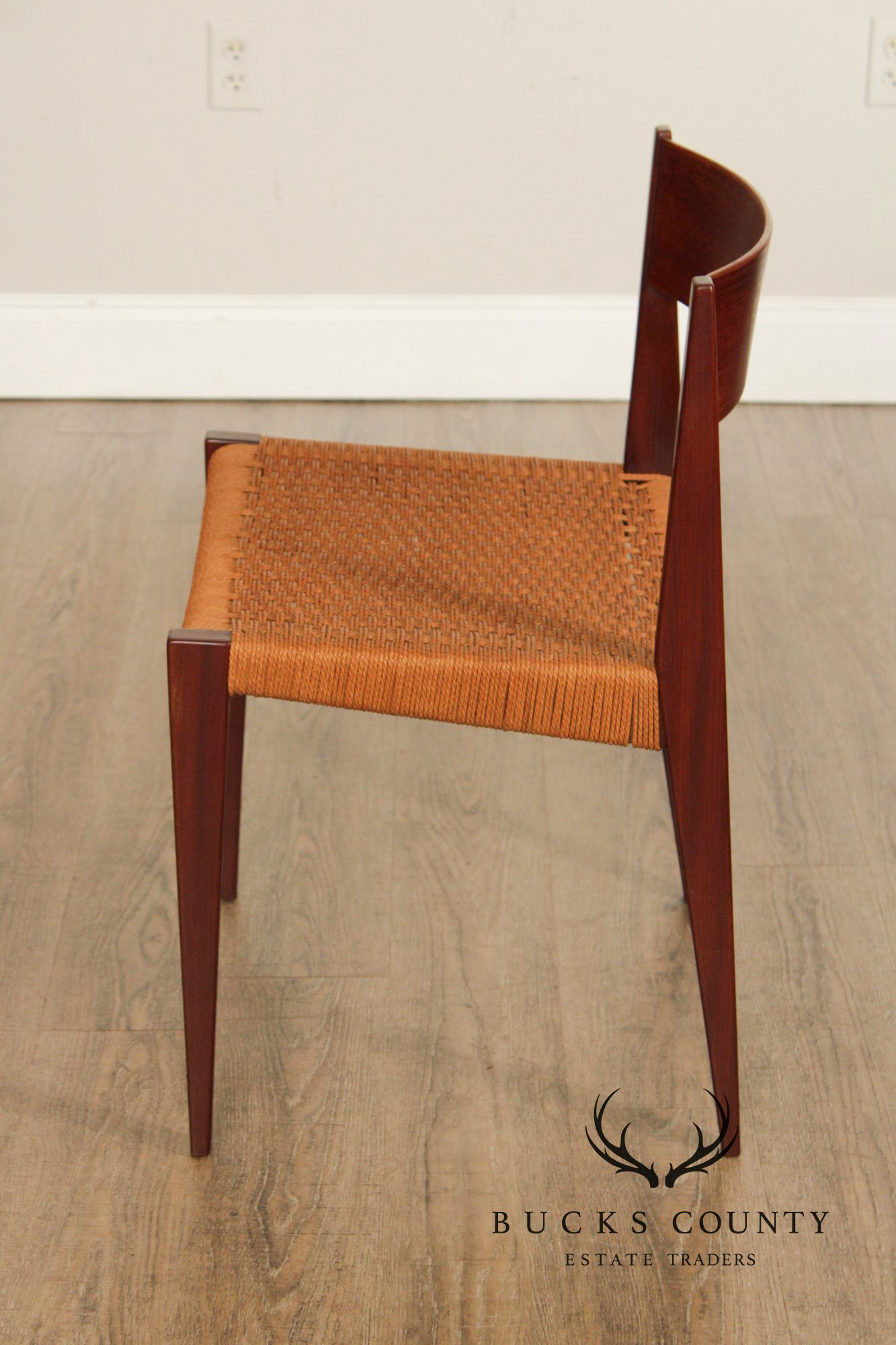 Paul Cadovius Danish Modern Teak Seat Side Chair