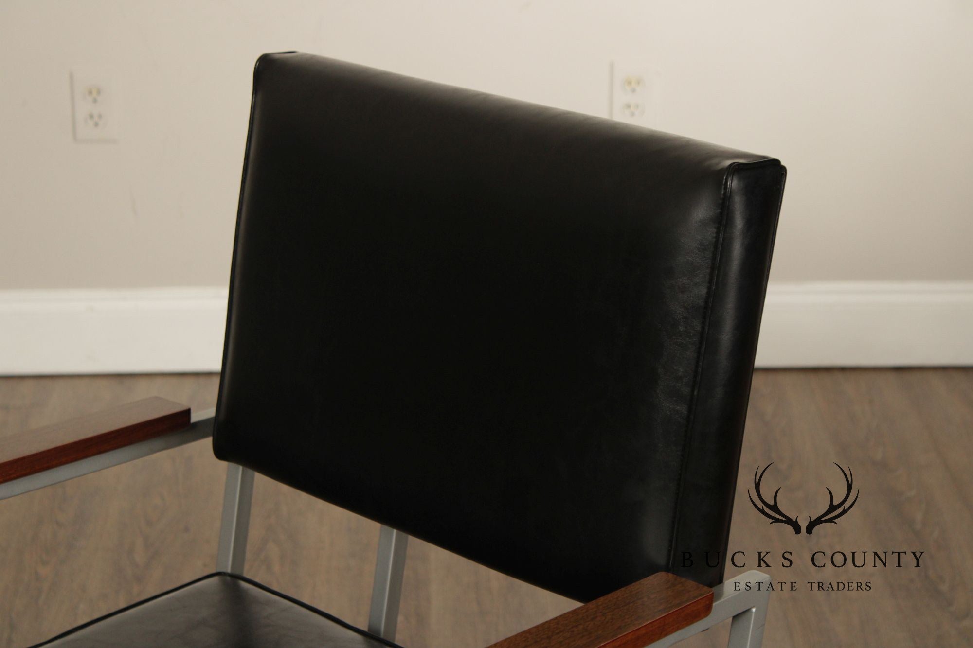 Mid Century Modern Executive Desk Chair With Walnut Arms By Cole
