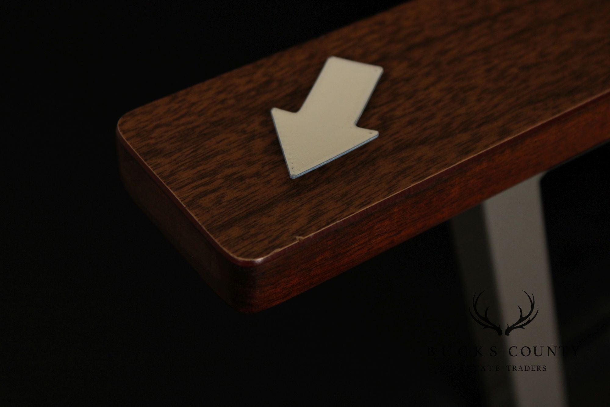 Mid Century Modern Executive Desk Chair With Walnut Arms By Cole