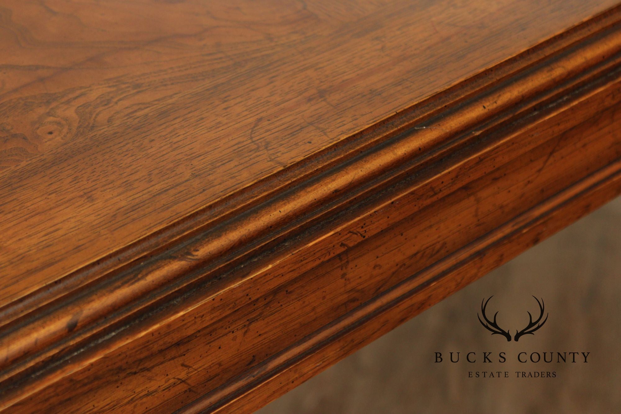Drexel Heritage Sketchbook Burlwood Parsons Dining Table With 3 Leaves