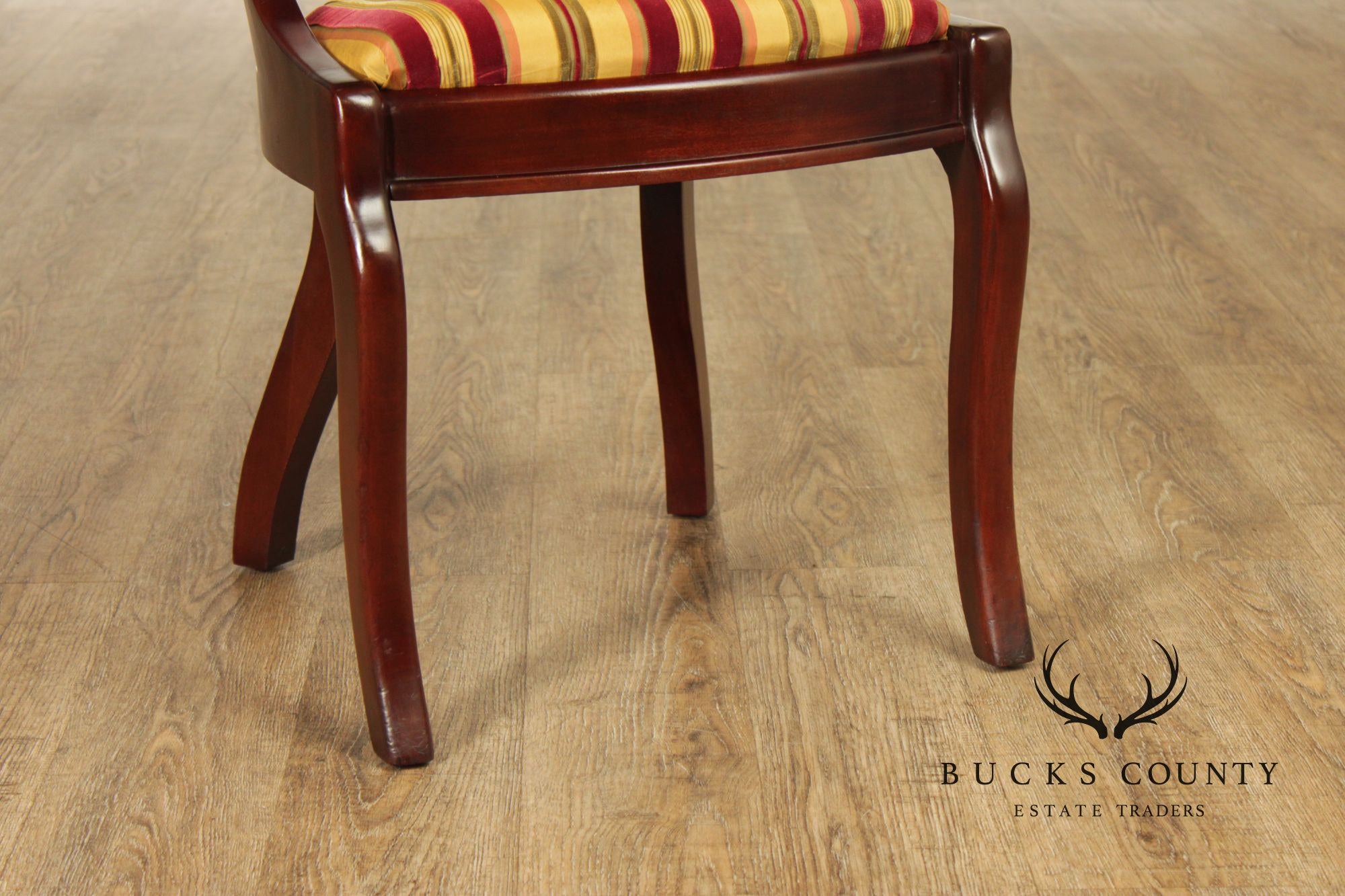 Carlton McLendon Victorian Empire Style Set Of Six Mahogany Gondola Dining Chairs