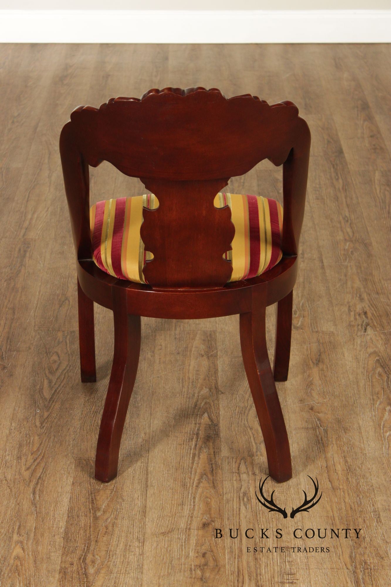 Carlton McLendon Victorian Empire Style Set Of Six Mahogany Gondola Dining Chairs