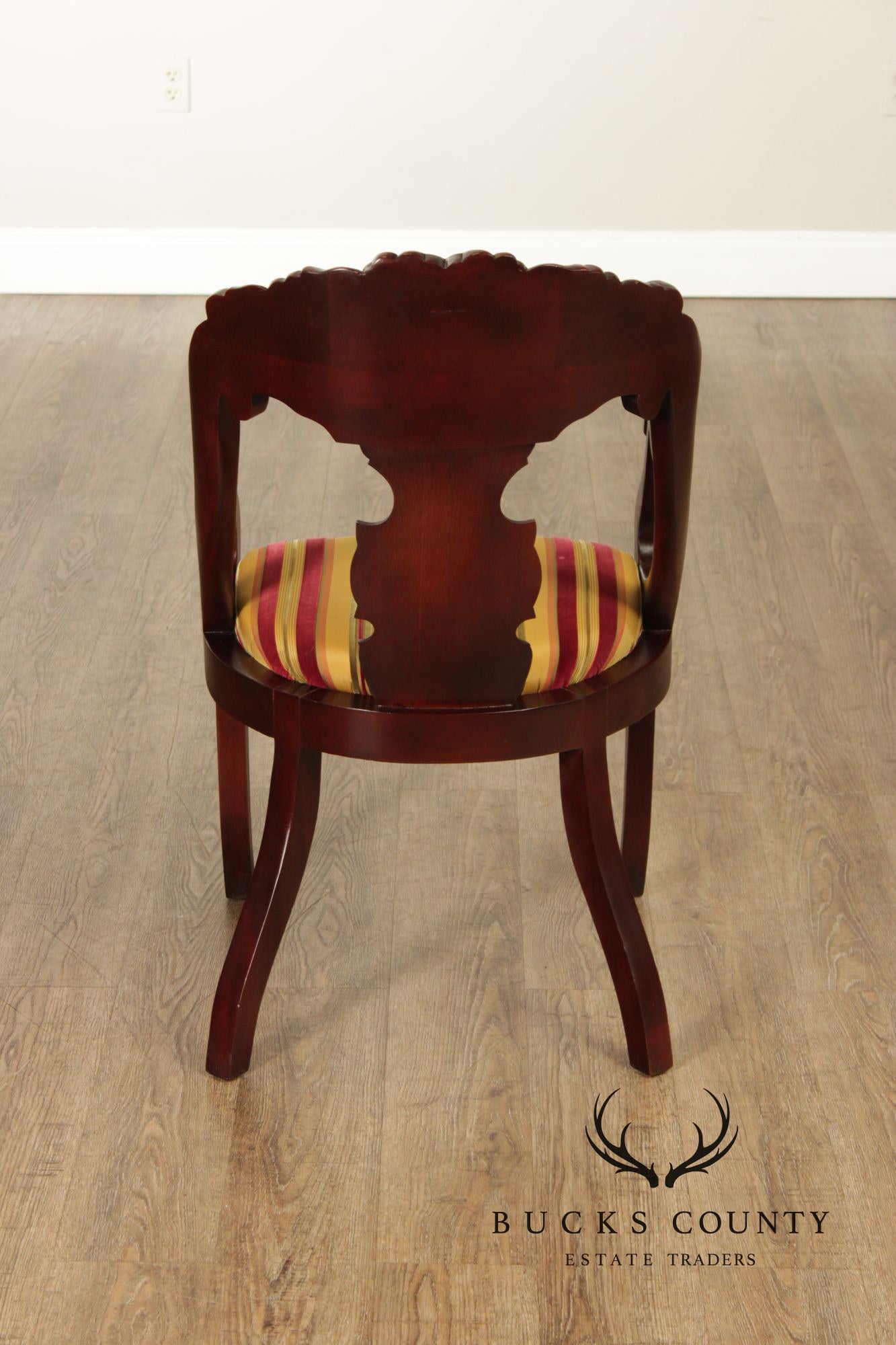 Carlton McLendon Victorian Empire Style Set Of Six Mahogany Gondola Dining Chairs