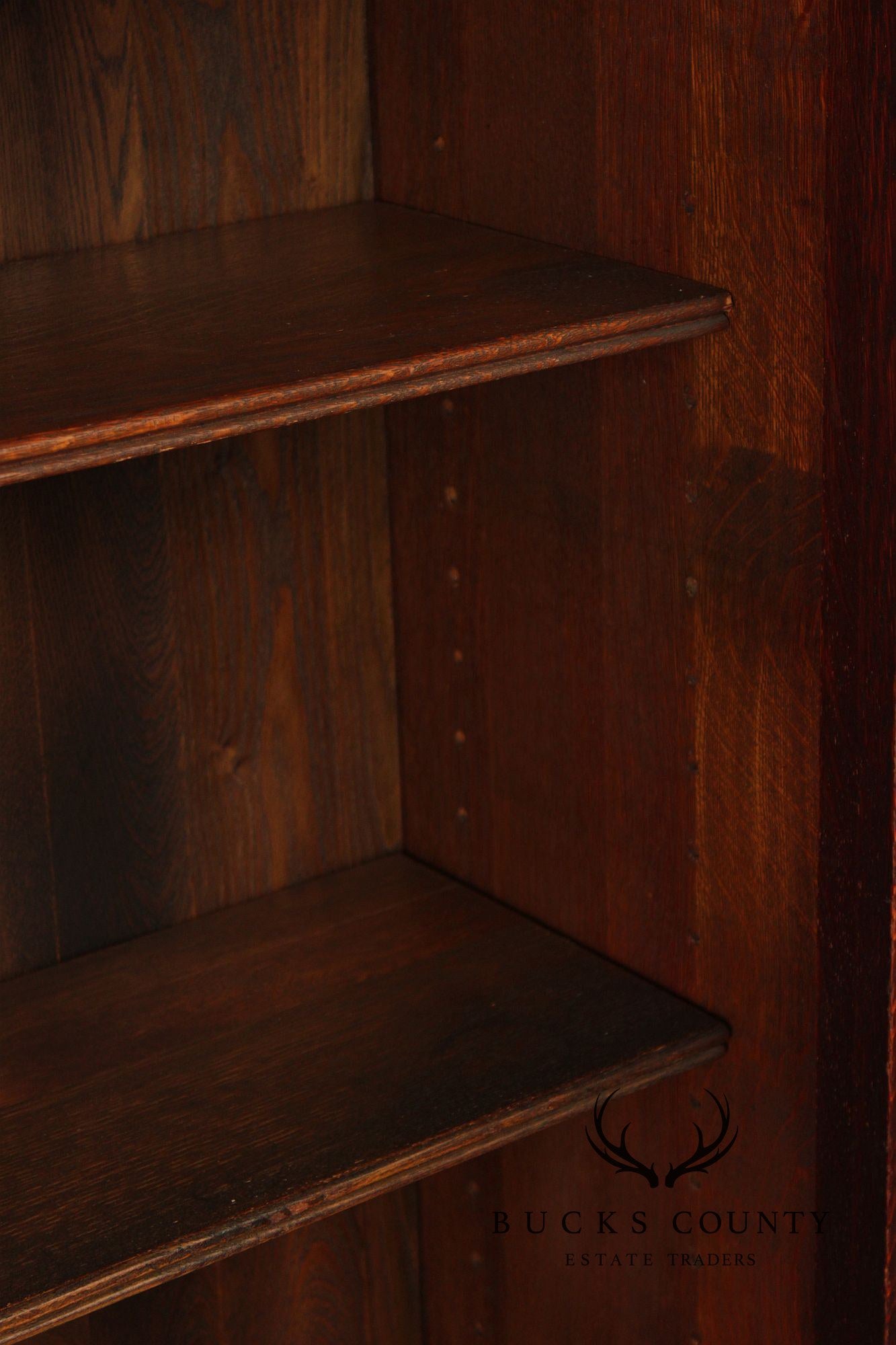 Brooks Antique Mission Oak Sliding Door Bookcase