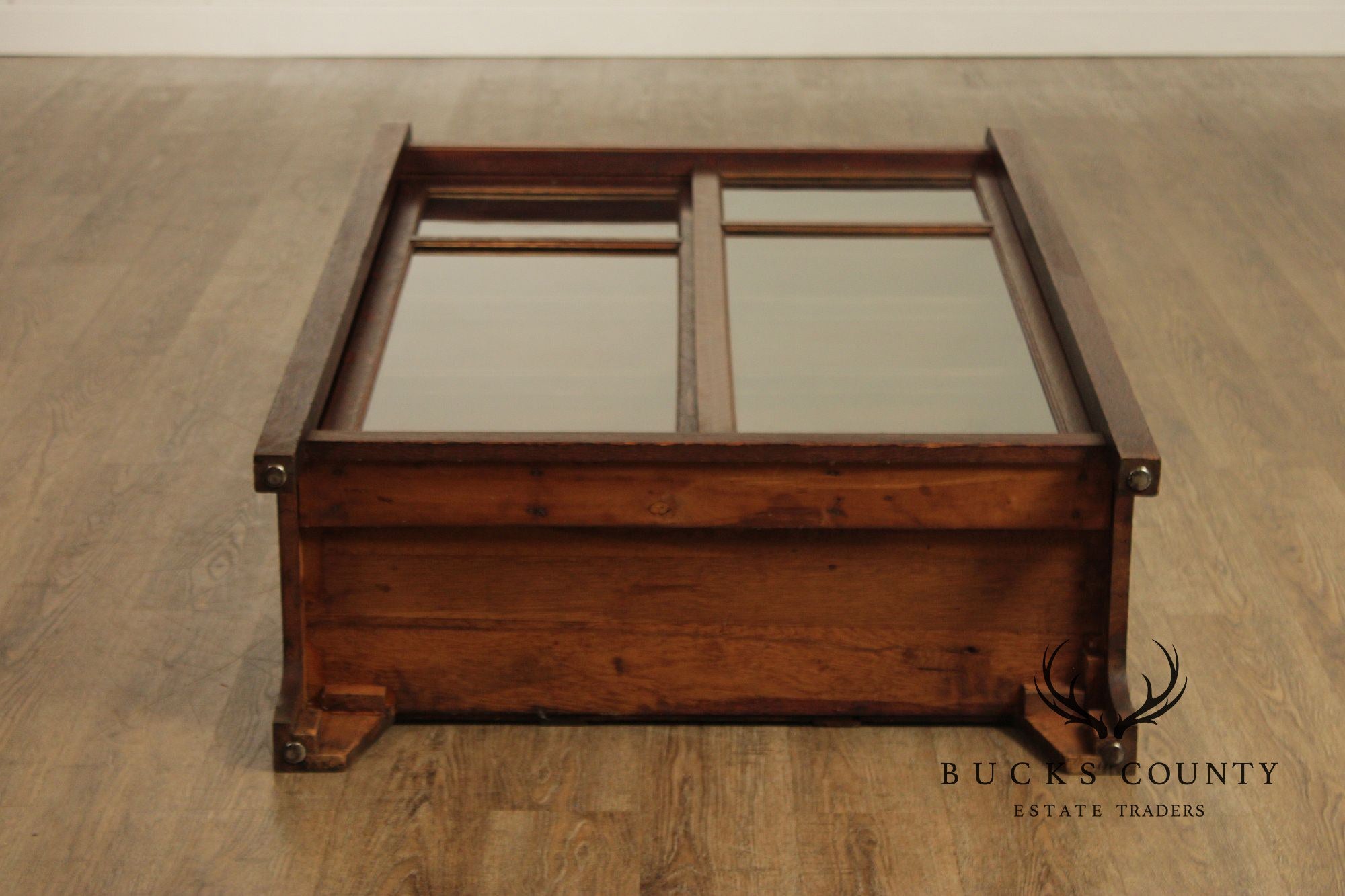 Brooks Antique Mission Oak Sliding Door Bookcase