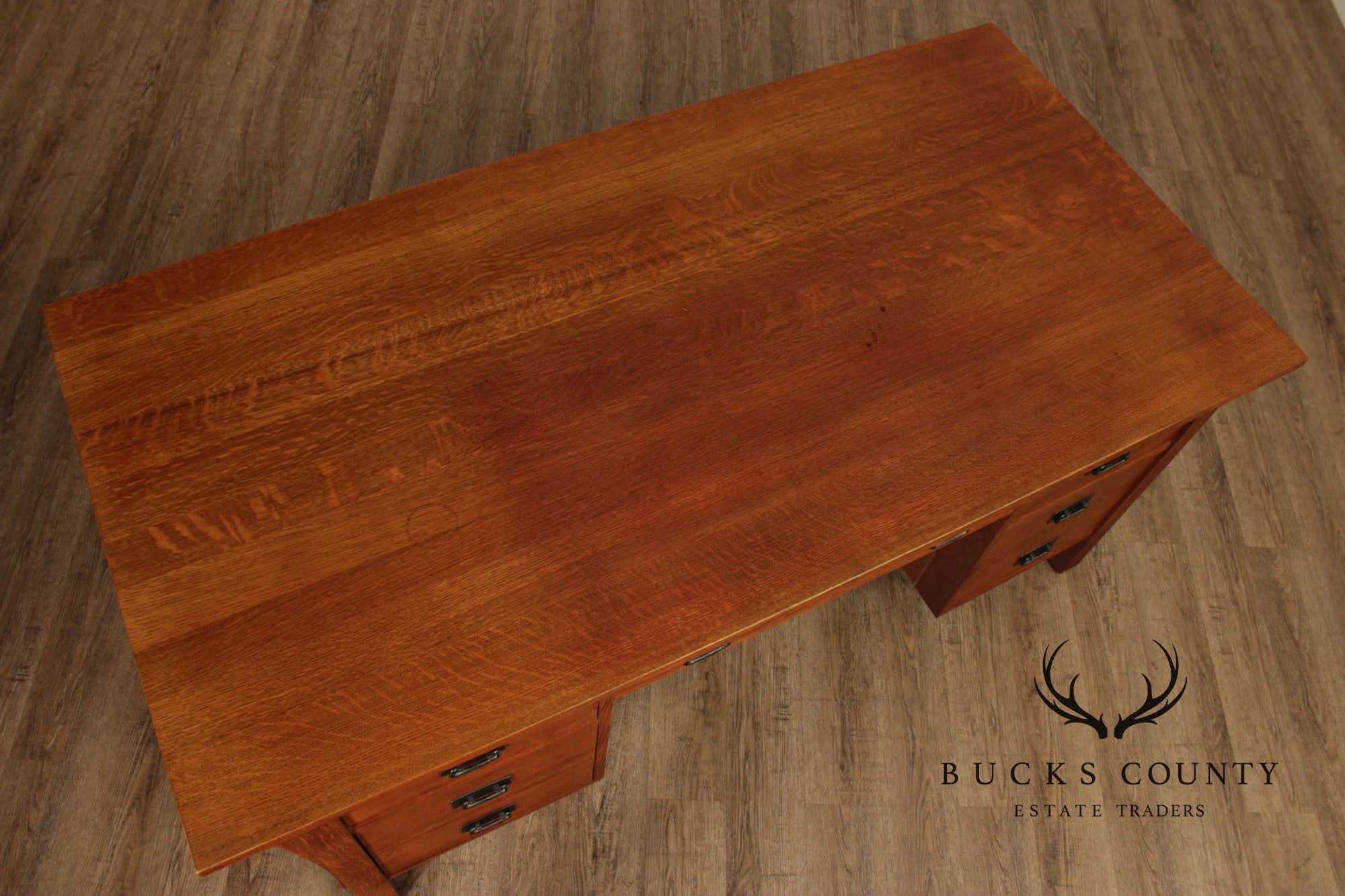 Stickley Mission Collection Oak Executive Desk
