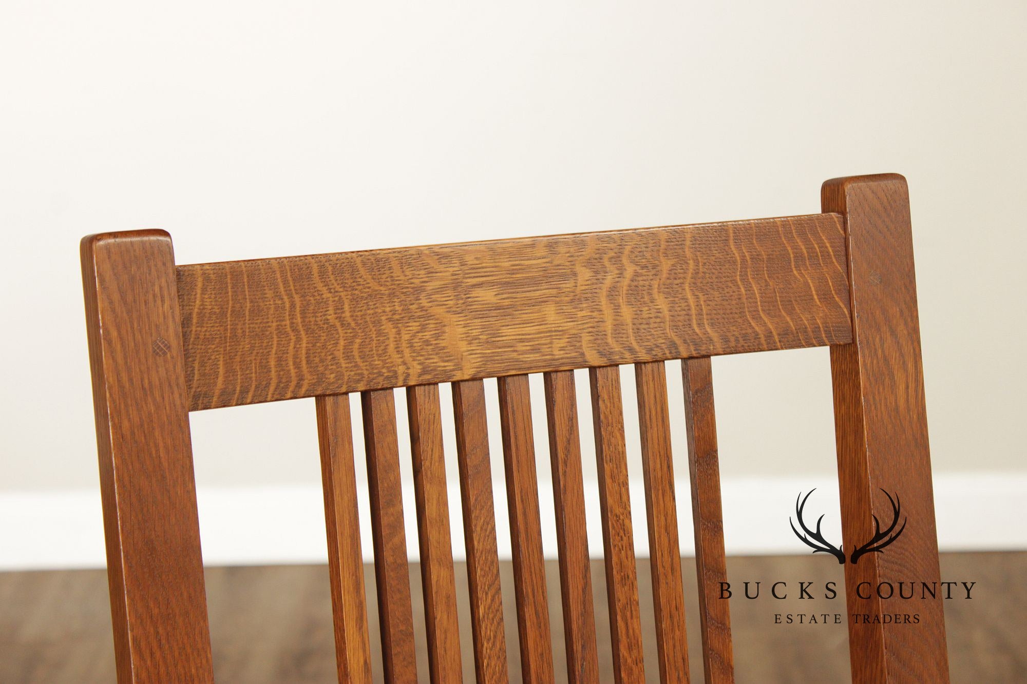 Stickley Mission Collection Oak Set Of Three Bar Stools