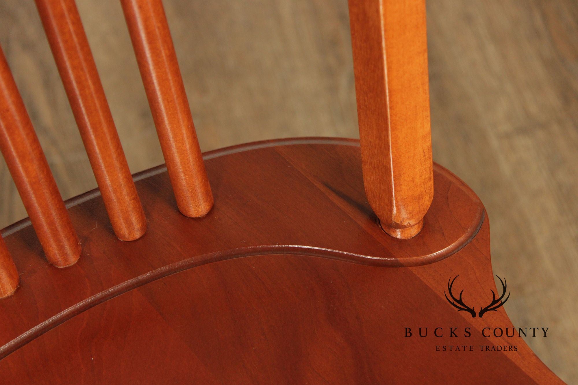 Pennsylvania House Set Of Eight Windsor Style Cherry Dining Chairs