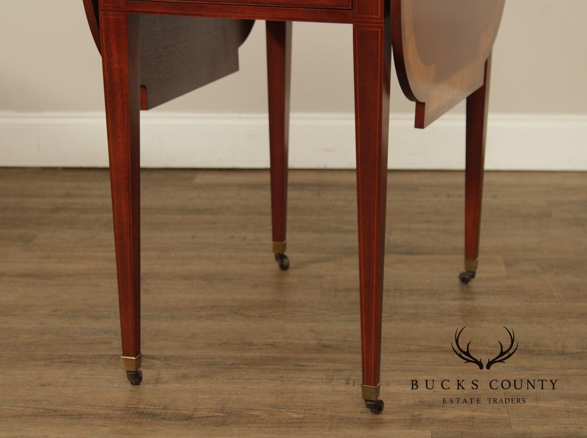 Baker Hepplewhite Style Mahogany Pembroke Drop-Leaf Table