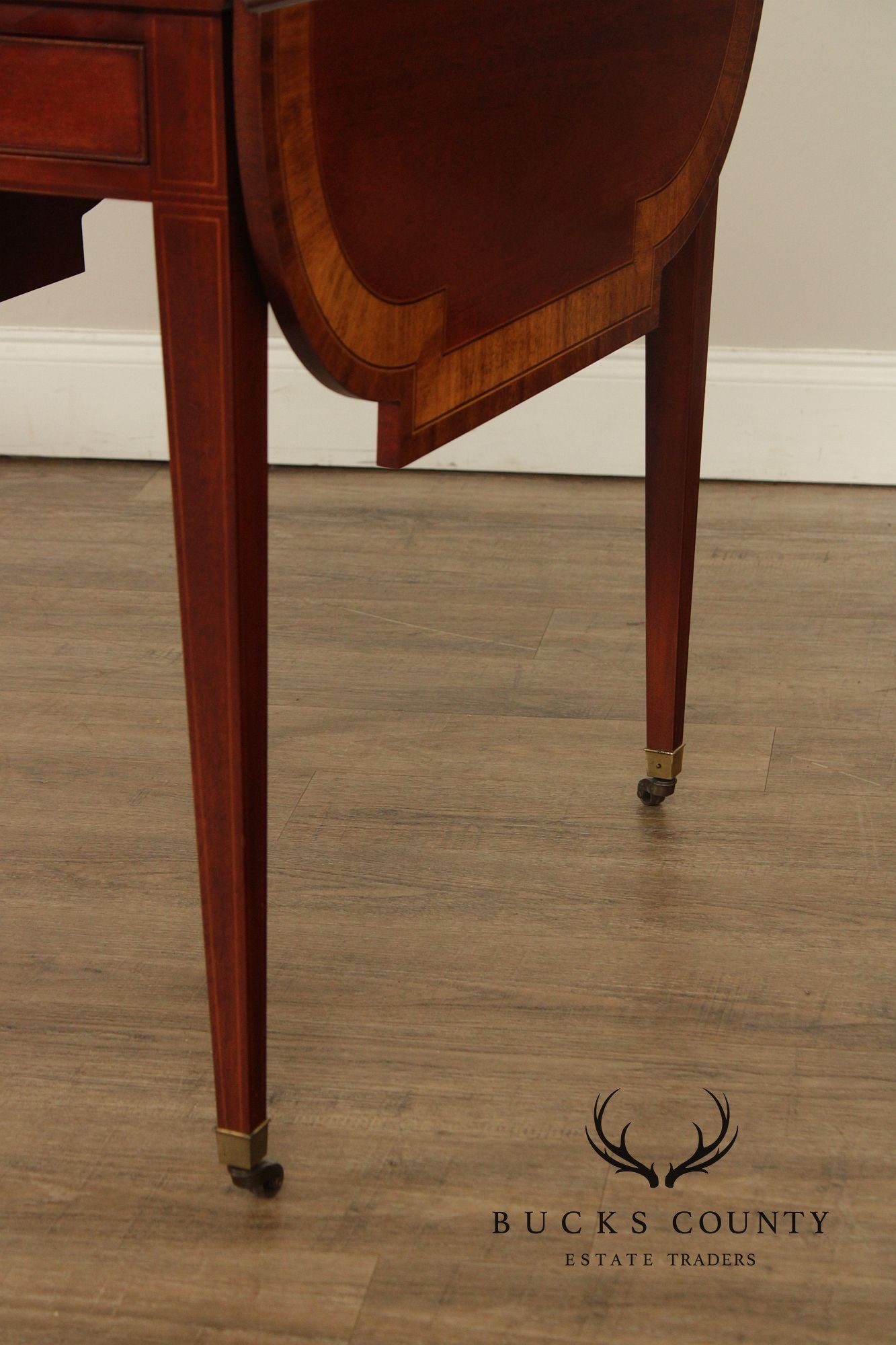 Baker Hepplewhite Style Mahogany Pembroke Drop-Leaf Table