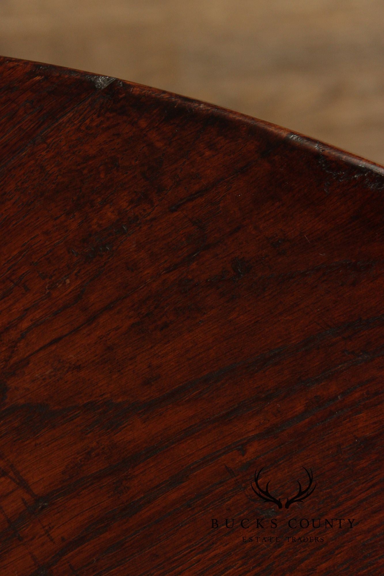 Vintage Round Oak English Cricket Table