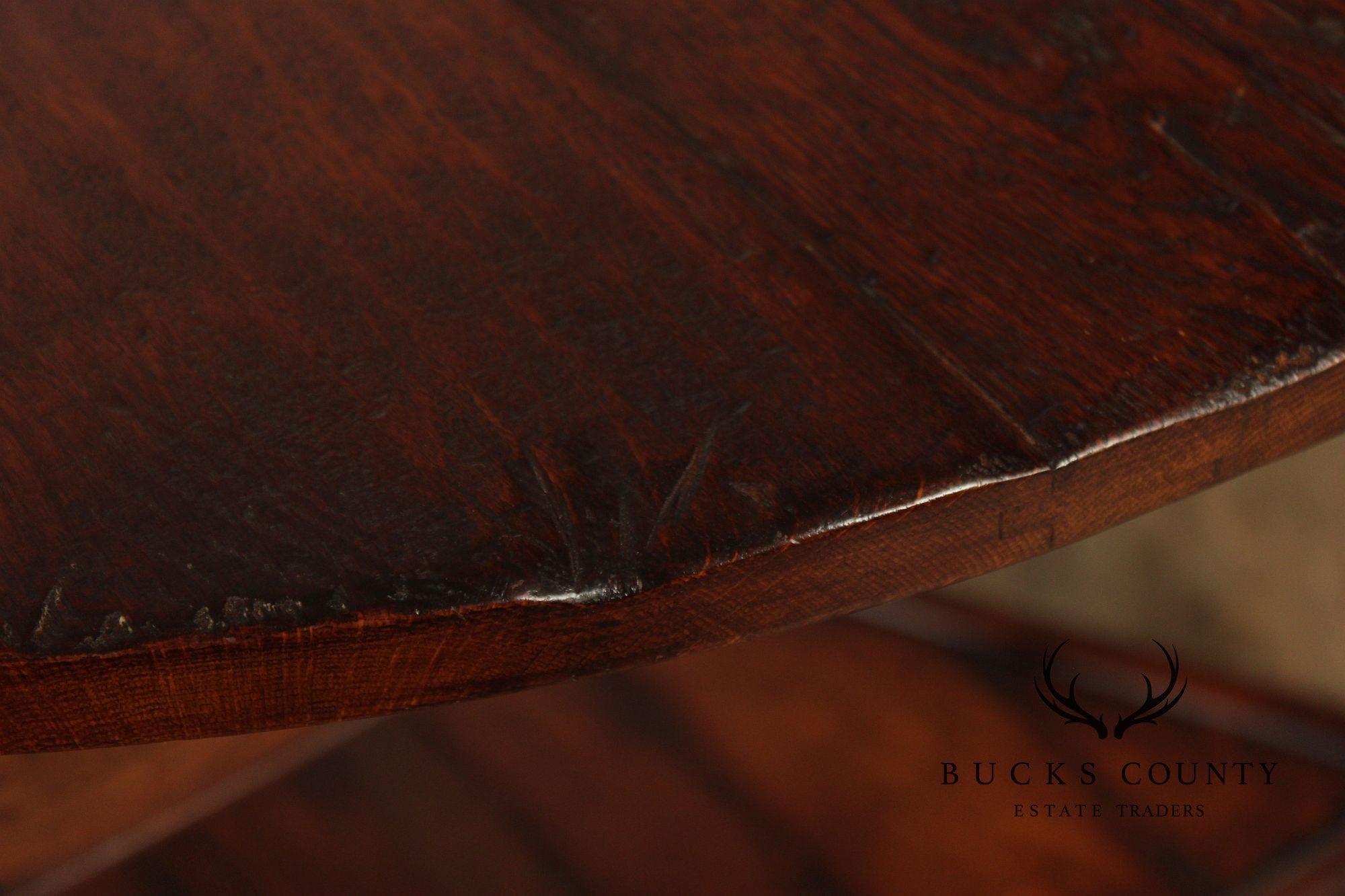 Vintage Round Oak English Cricket Table