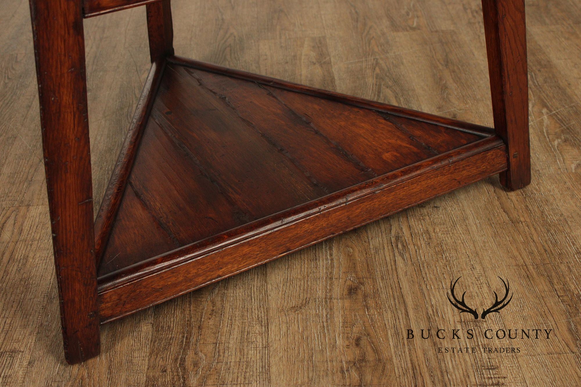 Vintage Round Oak English Cricket Table