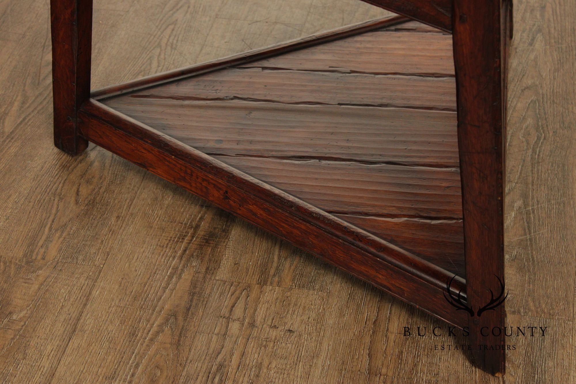 Vintage Round Oak English Cricket Table