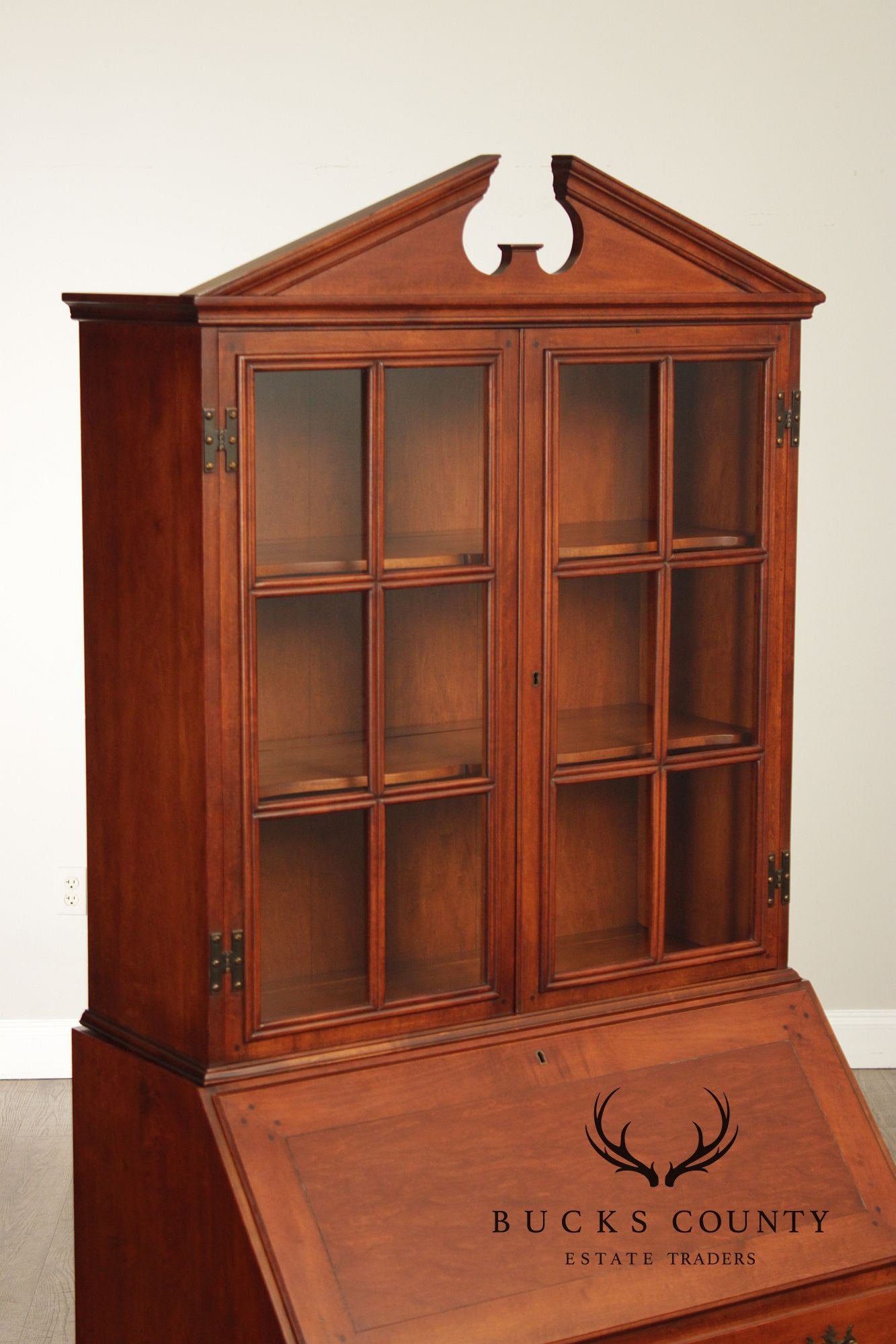 Statton Trutype Vintage Maple Secretary Desk Bookcase