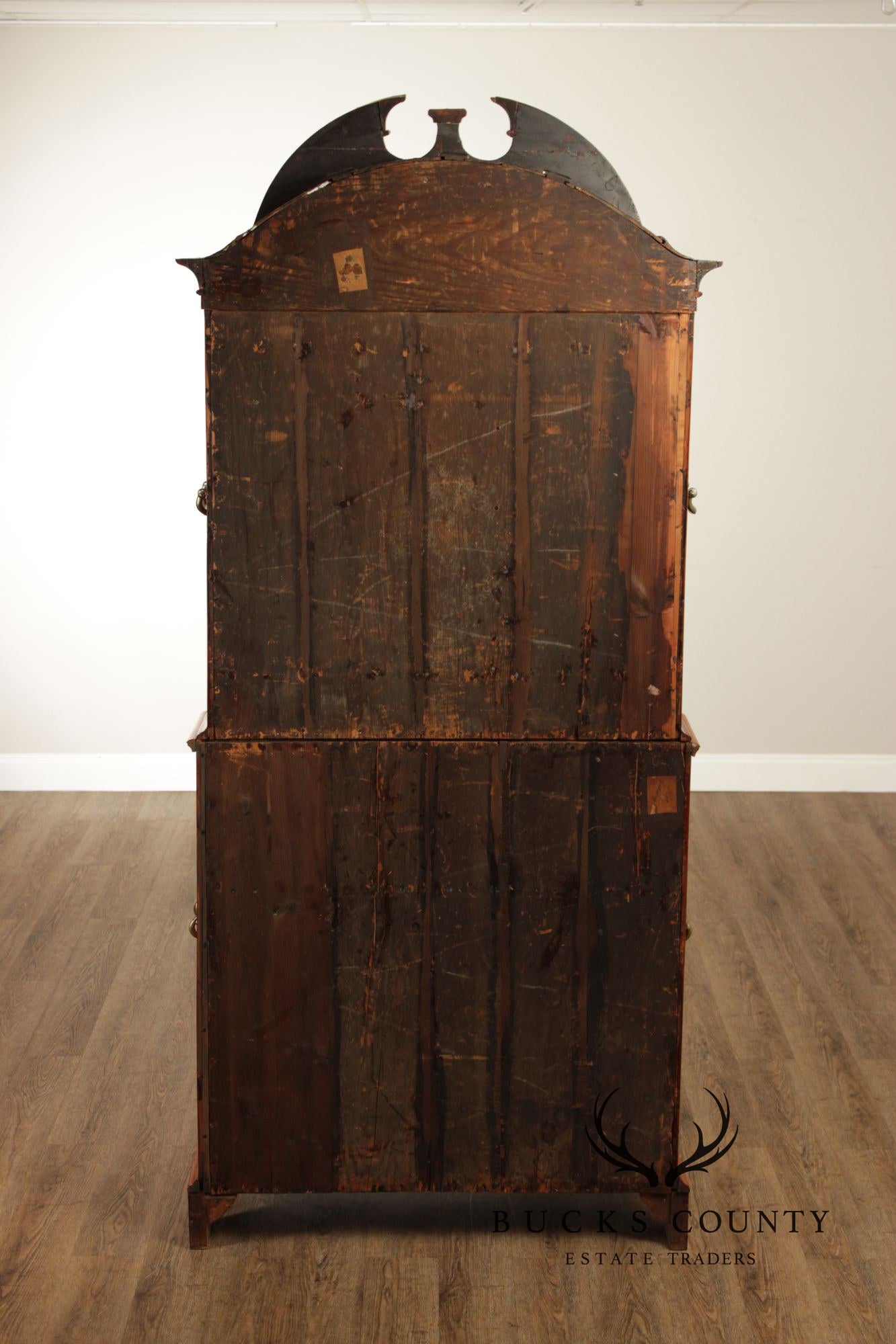 Antique Italian Baroque Burlwood Secretary Desk