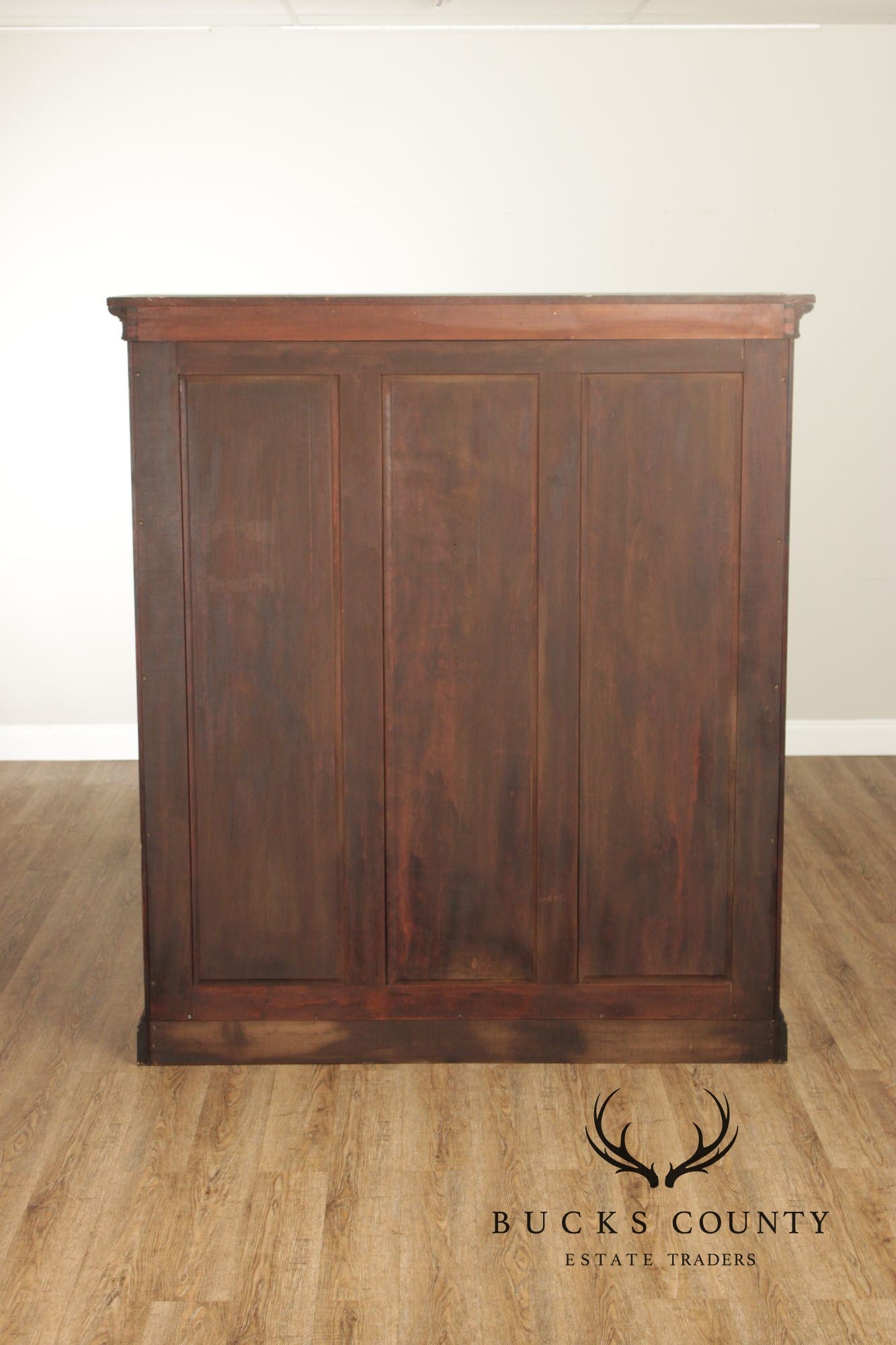 Antique American Renaissance Revival Walnut Display Cabinet Bookcase