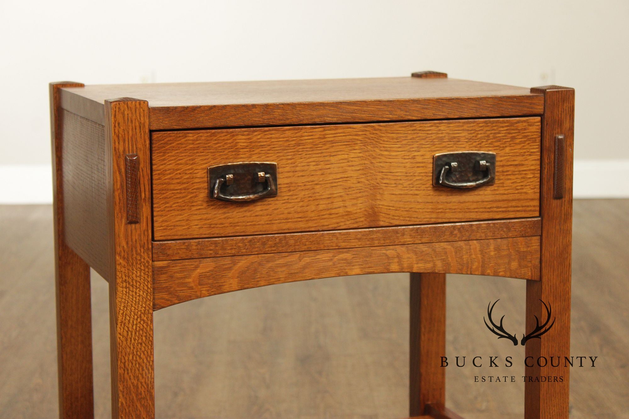Stickley Mission Collection Pair Of Oak One Drawer Nightstands