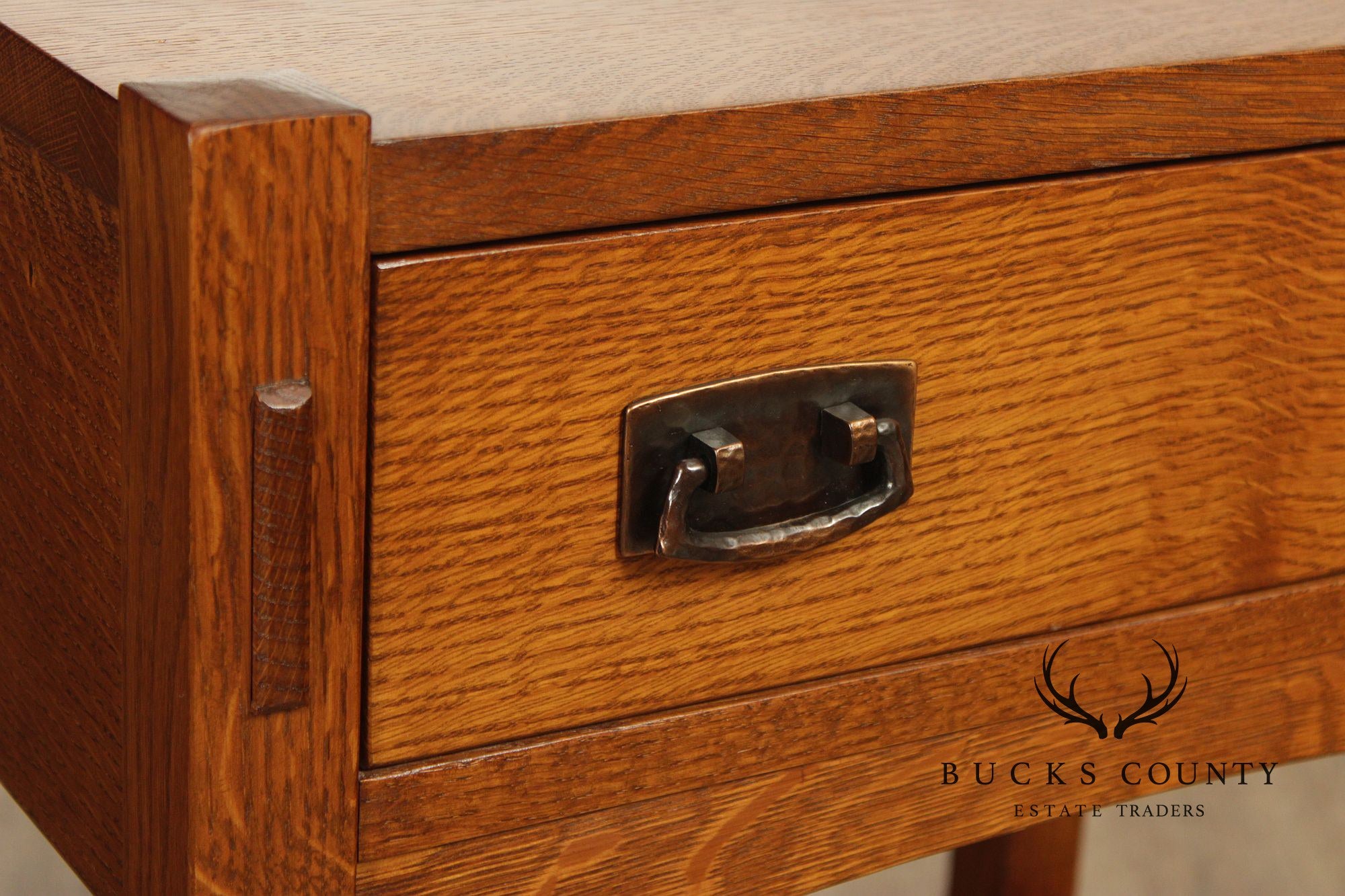 Stickley Mission Collection Pair Of Oak One Drawer Nightstands