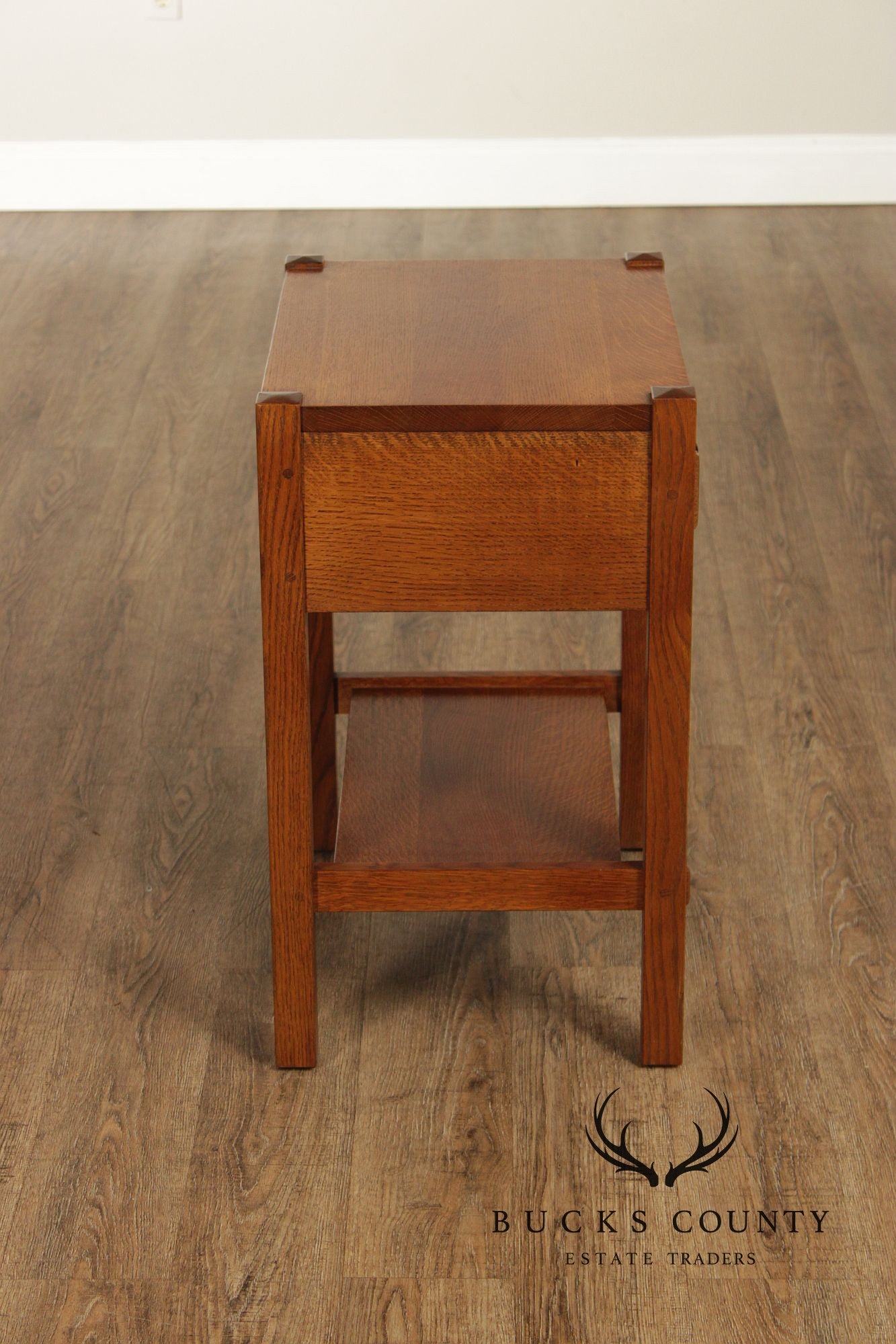 Stickley Mission Collection Pair Of Oak One Drawer Nightstands