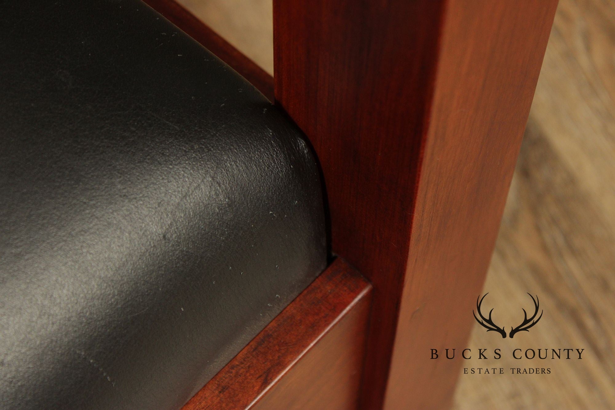 Stickley Mission Collection Cherry And Leather Bow Arm Morris Chair
