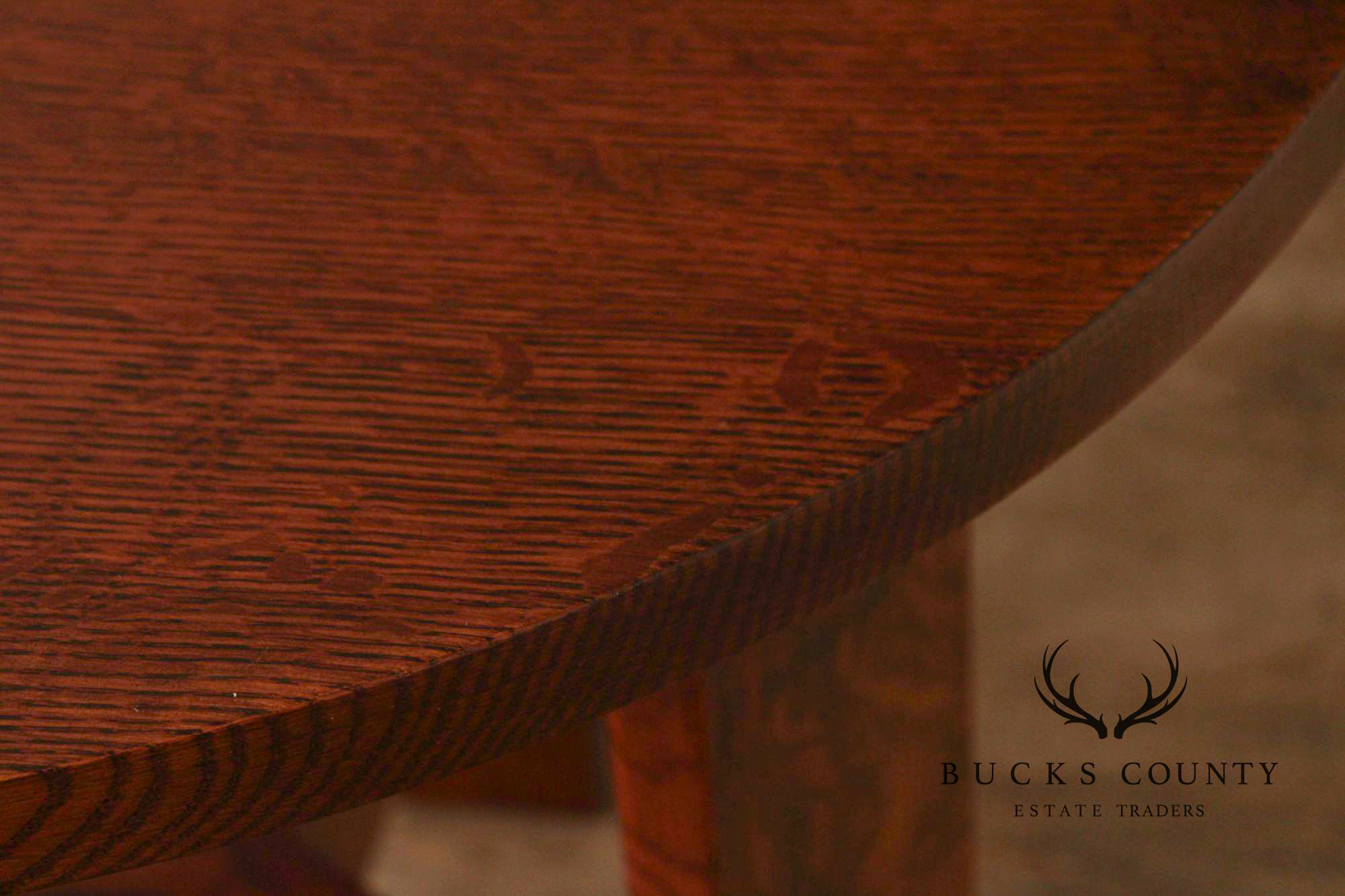 Stickley Mission Collection Round Oak Chalet Table