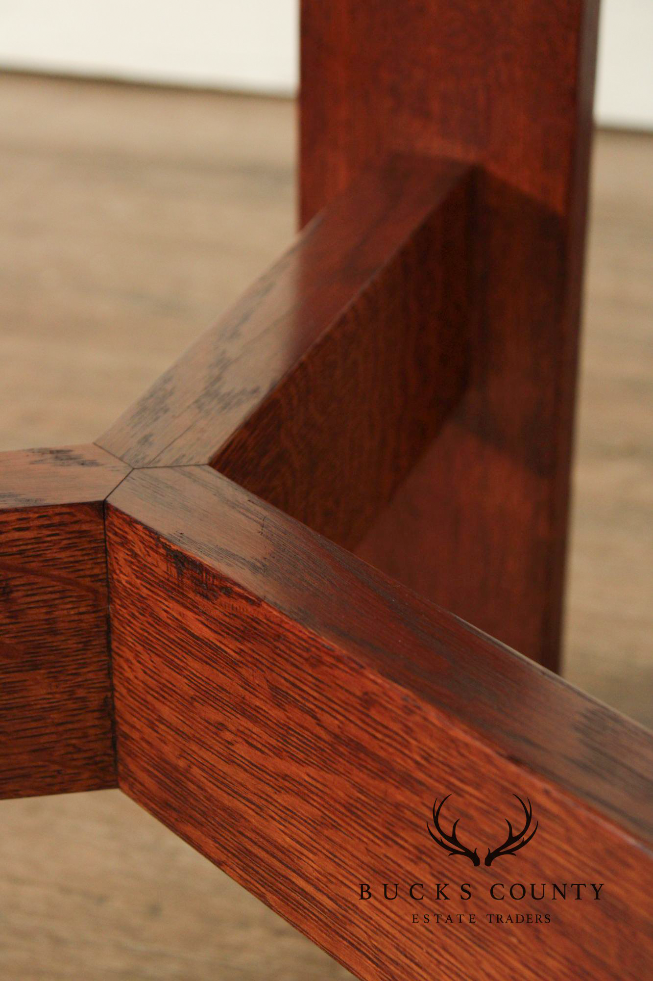 Stickley Mission Collection Round Oak Chalet Table