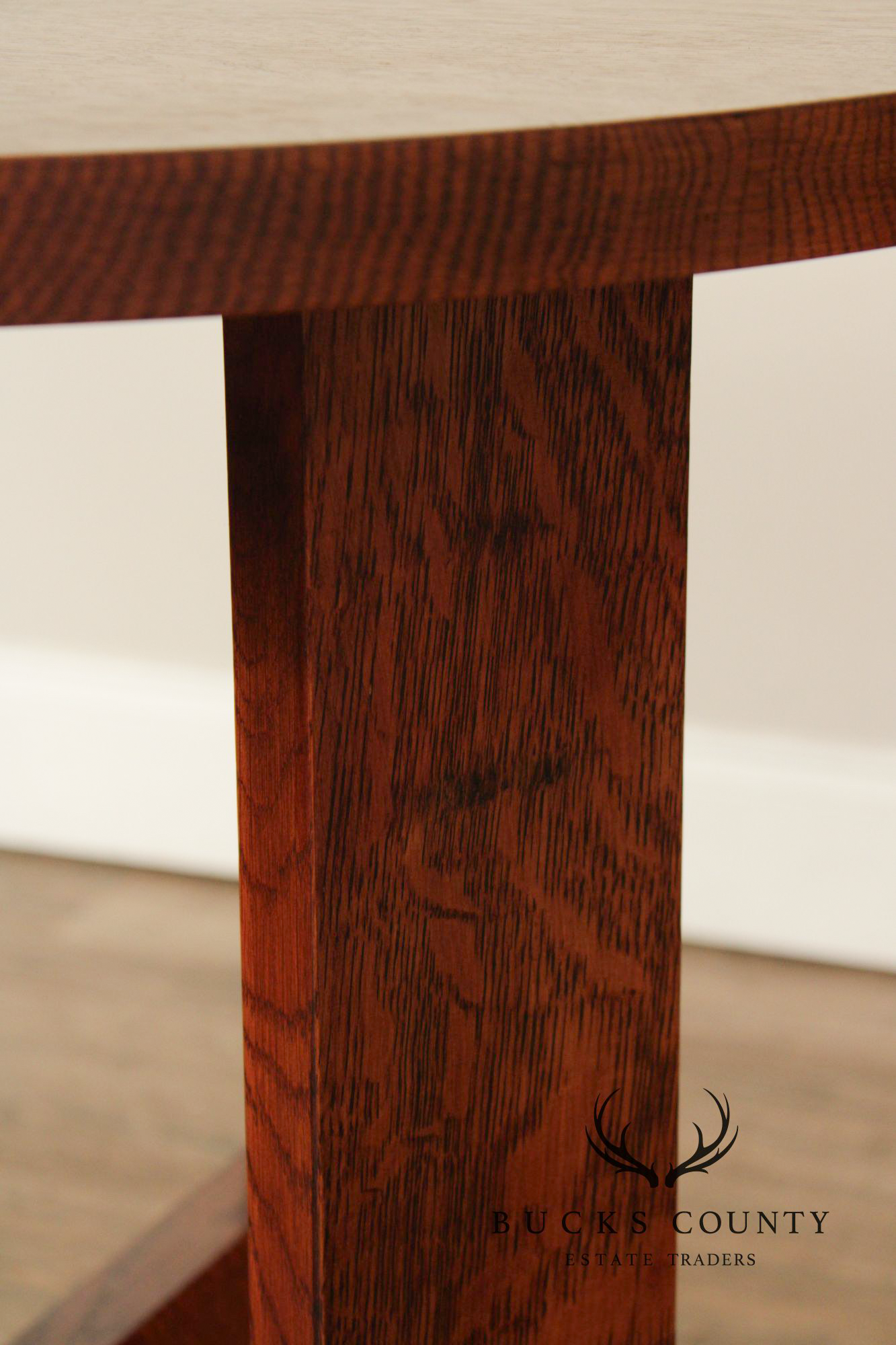 Stickley Mission Collection Round Oak Chalet Table