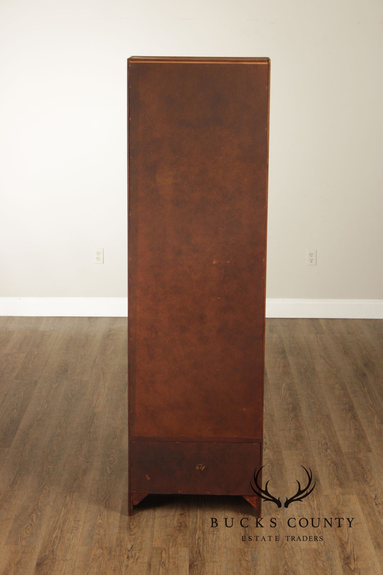 Butler Vintage Pair Of Faux Bamboo Mahogany Bookcases