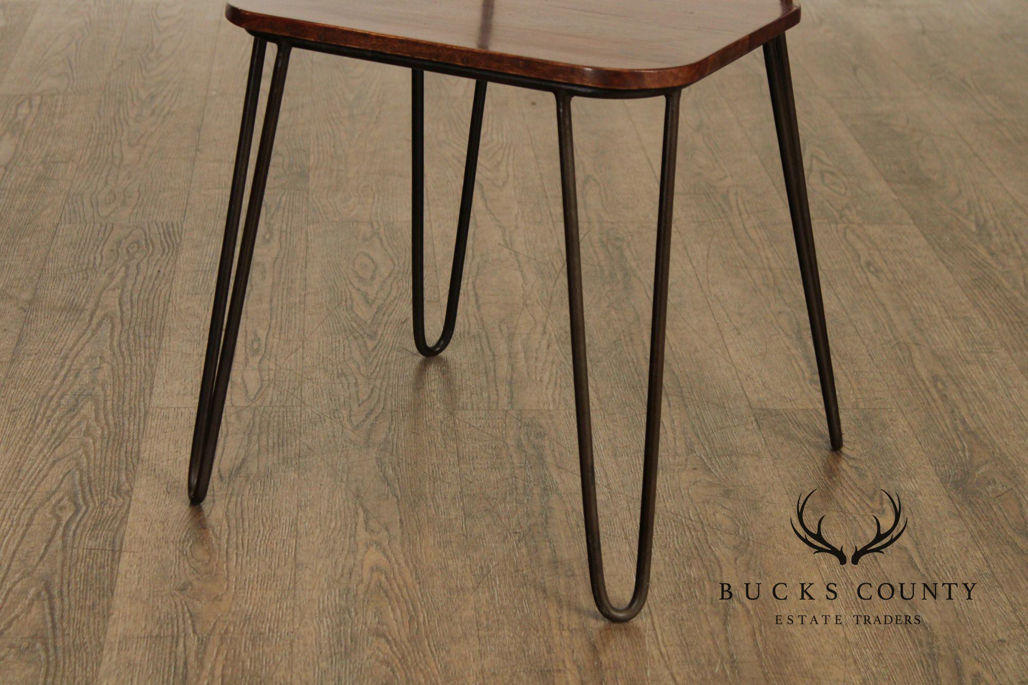 Mid Century Modern Style Set of Six Live Edge Dining Chairs