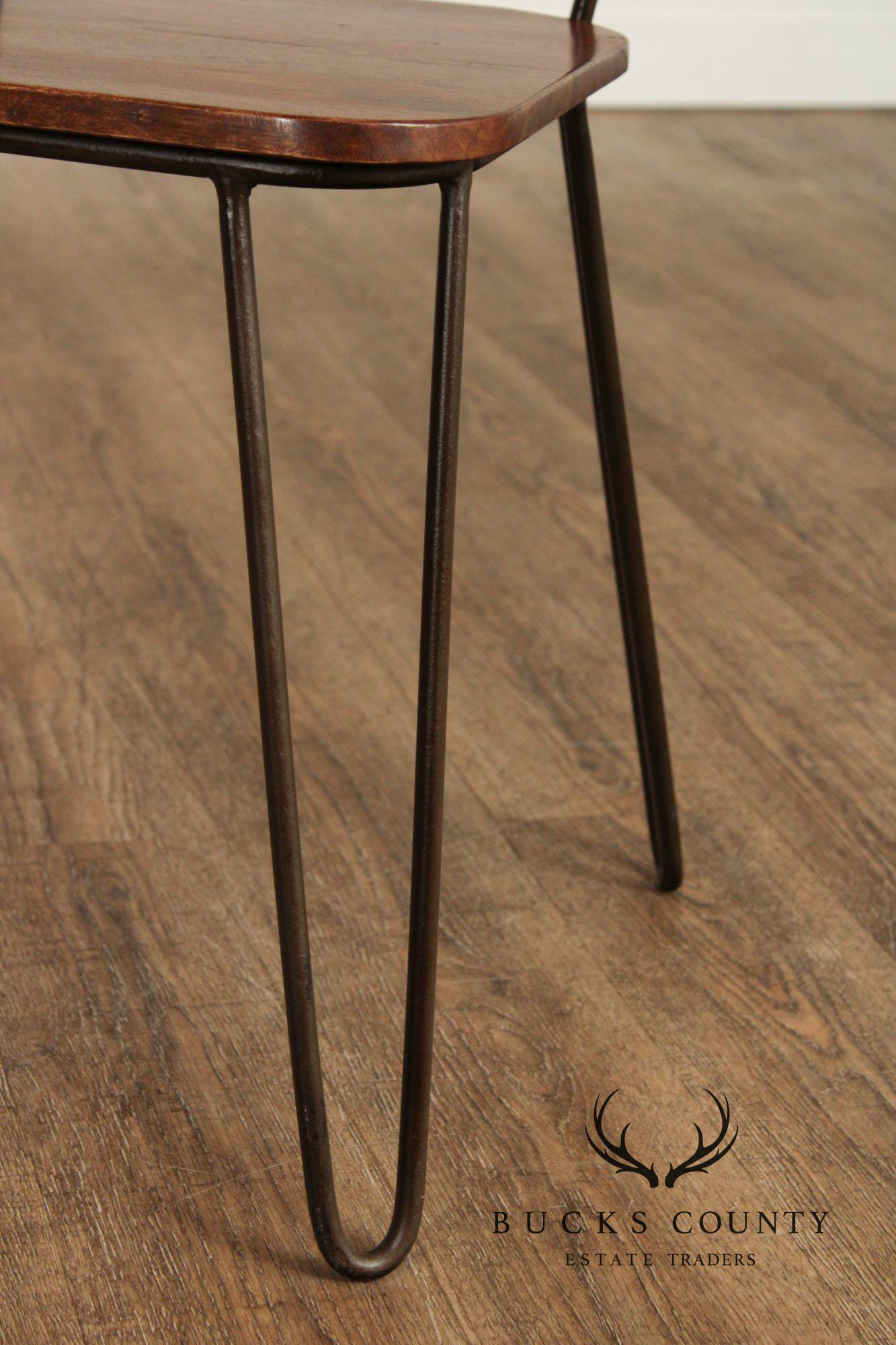 Mid Century Modern Style Set of Six Live Edge Dining Chairs