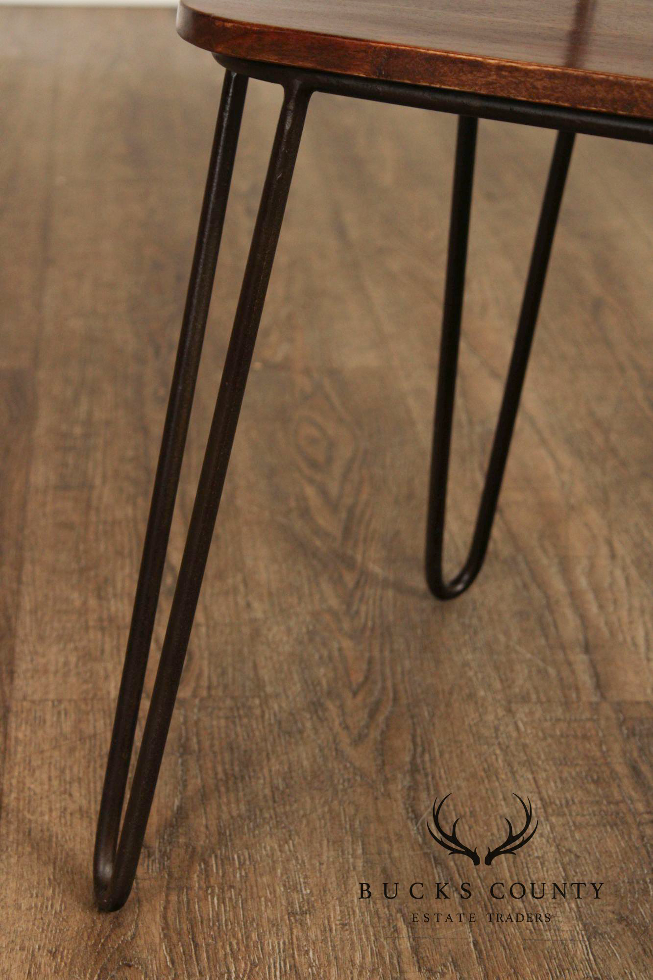 Mid Century Modern Style Set of Six Live Edge Dining Chairs