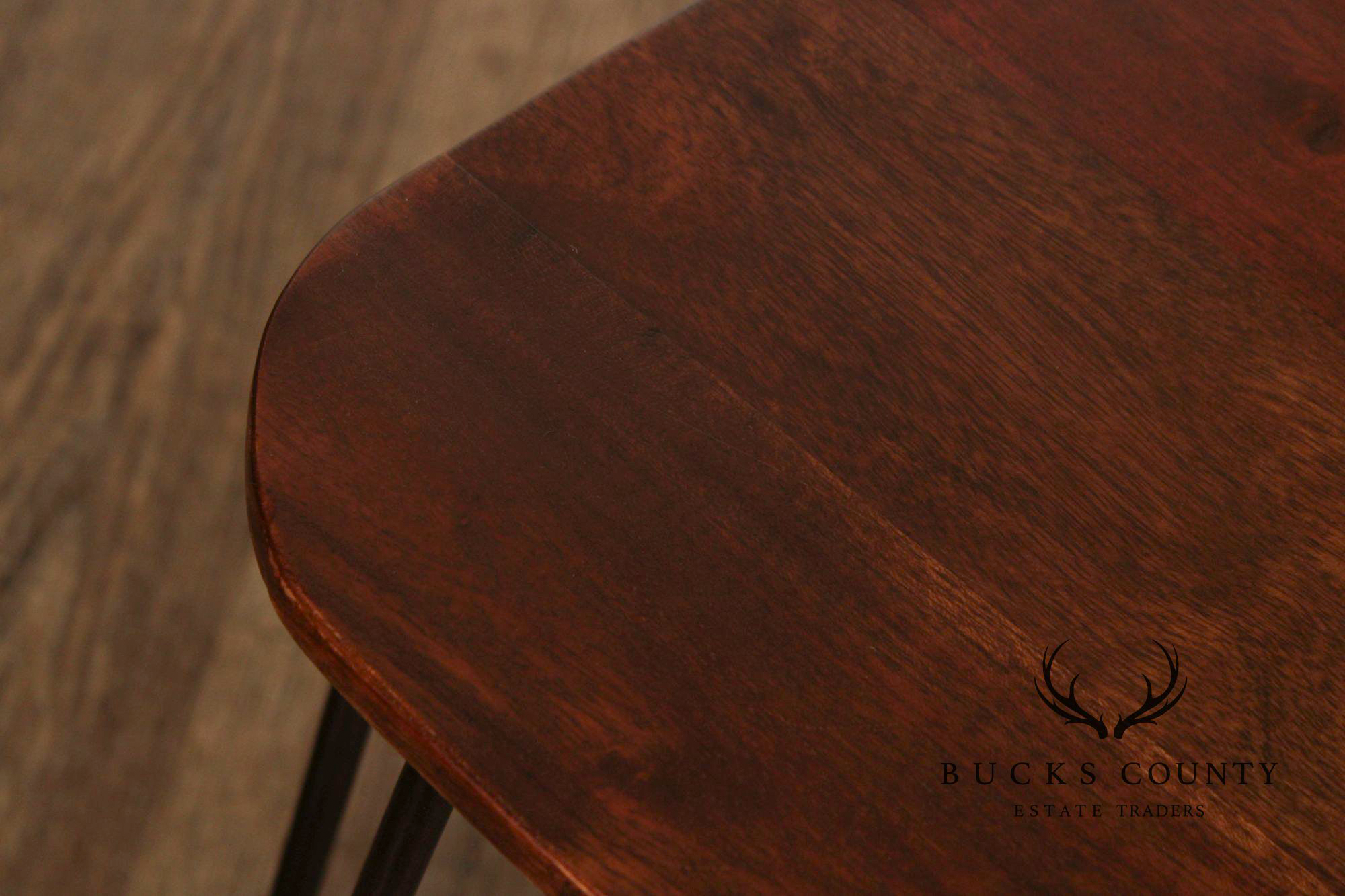 Mid Century Modern Style Set of Six Live Edge Dining Chairs