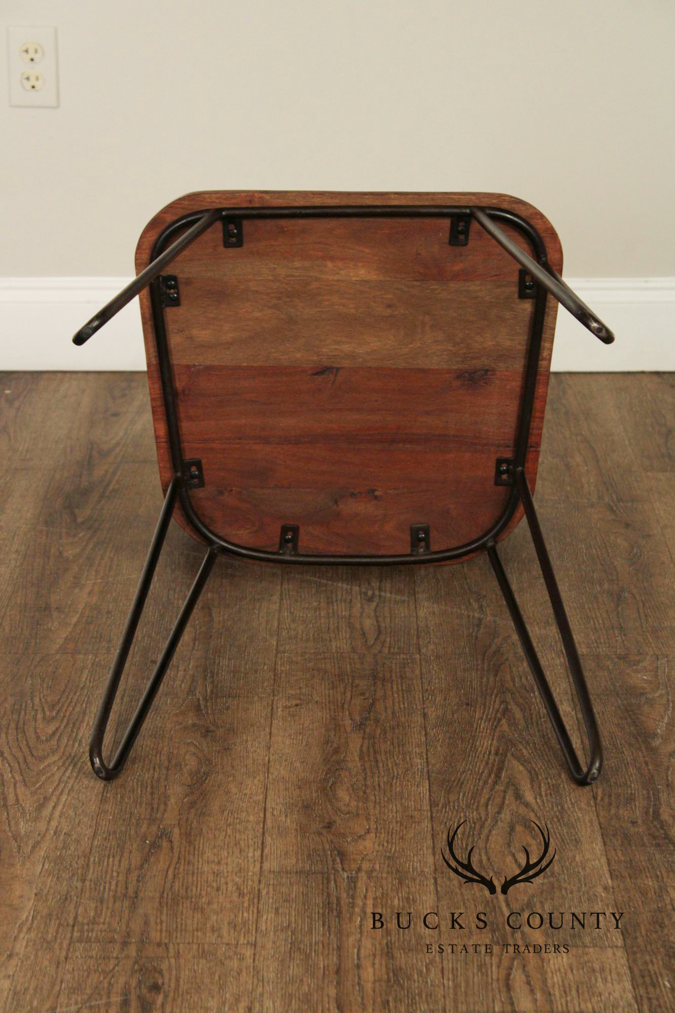 Mid Century Modern Style Set of Six Live Edge Dining Chairs