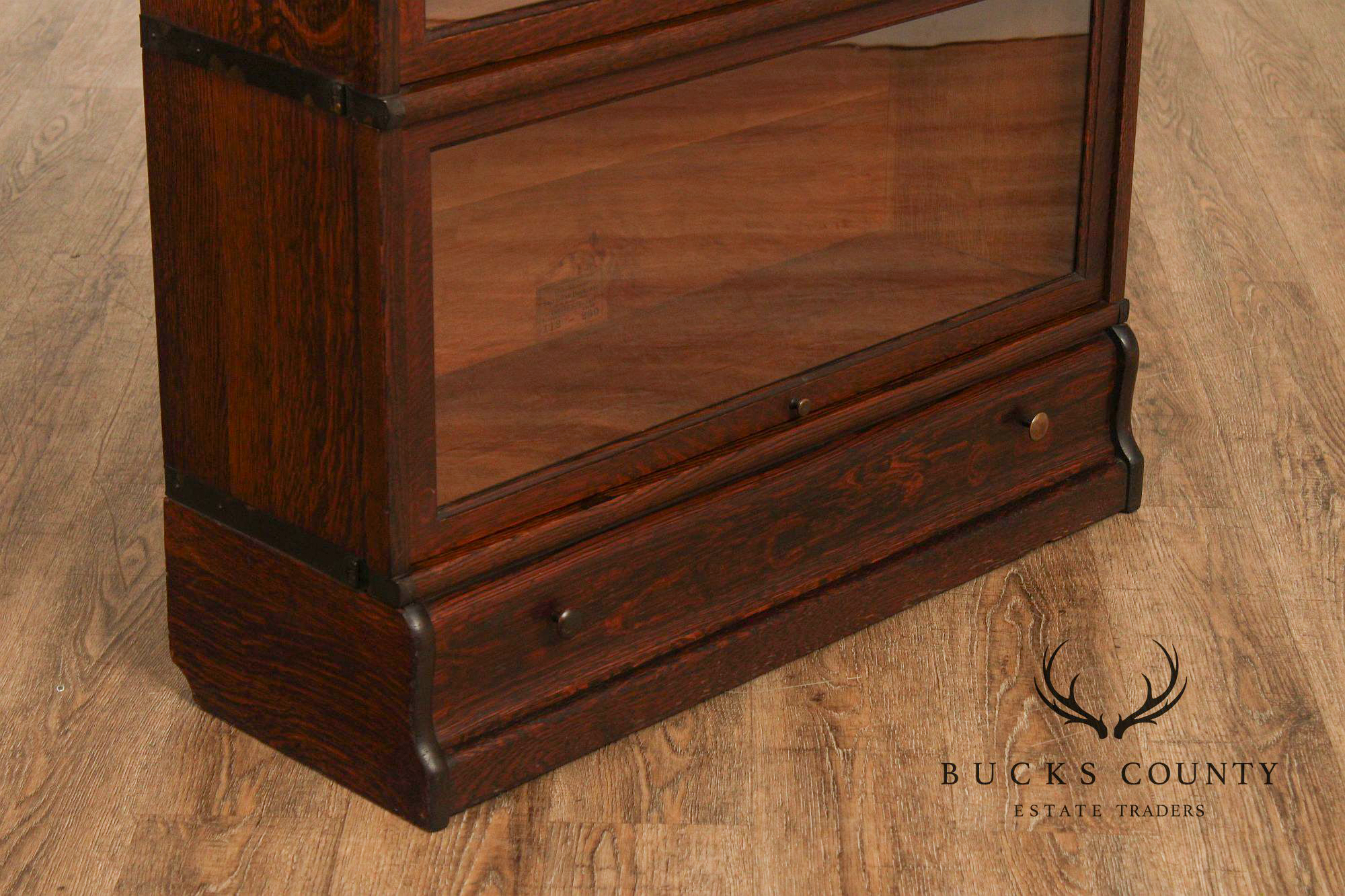 Globe Wernicke Antique Oak Three-Stack Barrister Bookcase