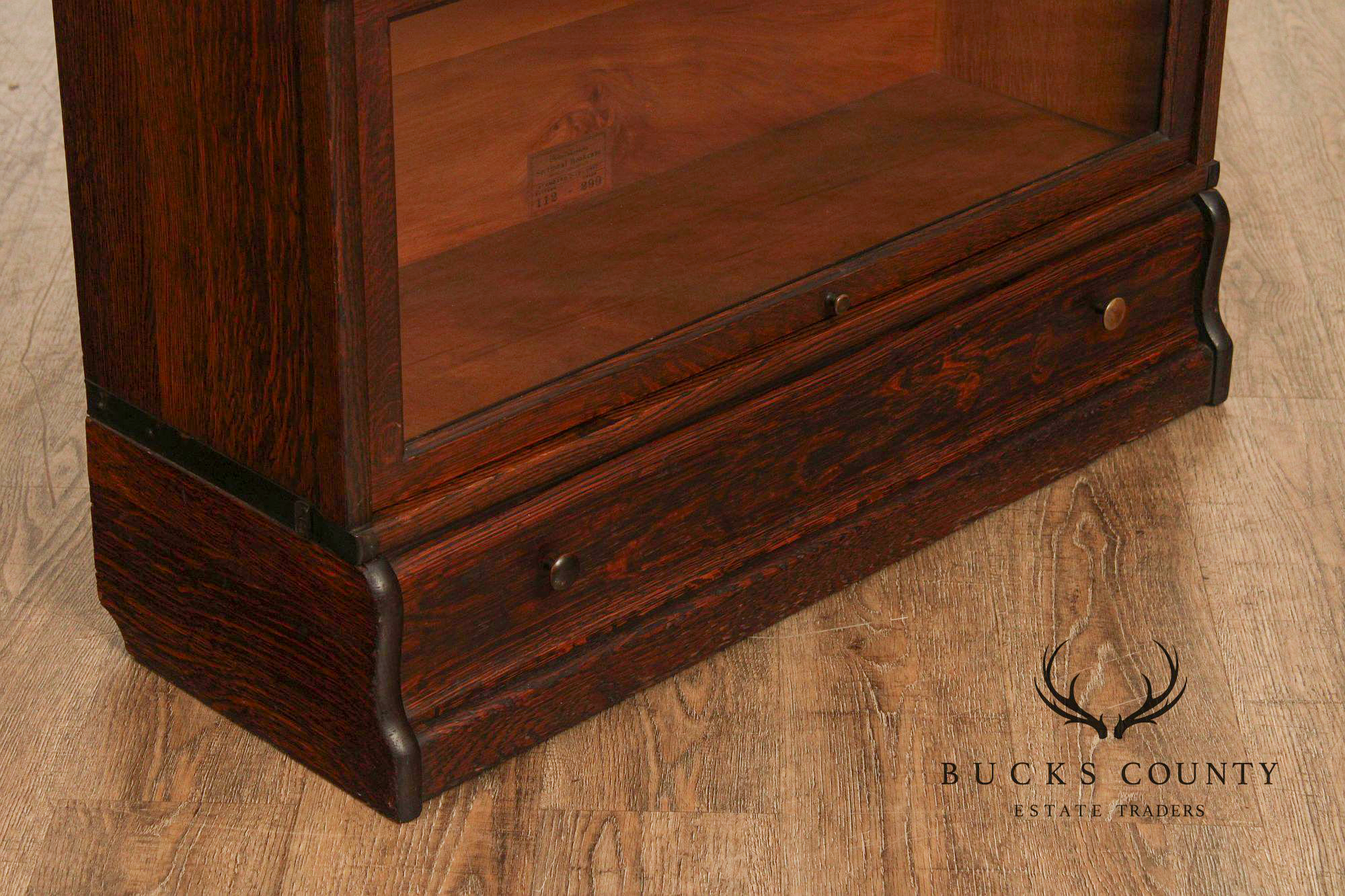 Globe Wernicke Antique Oak Three-Stack Barrister Bookcase