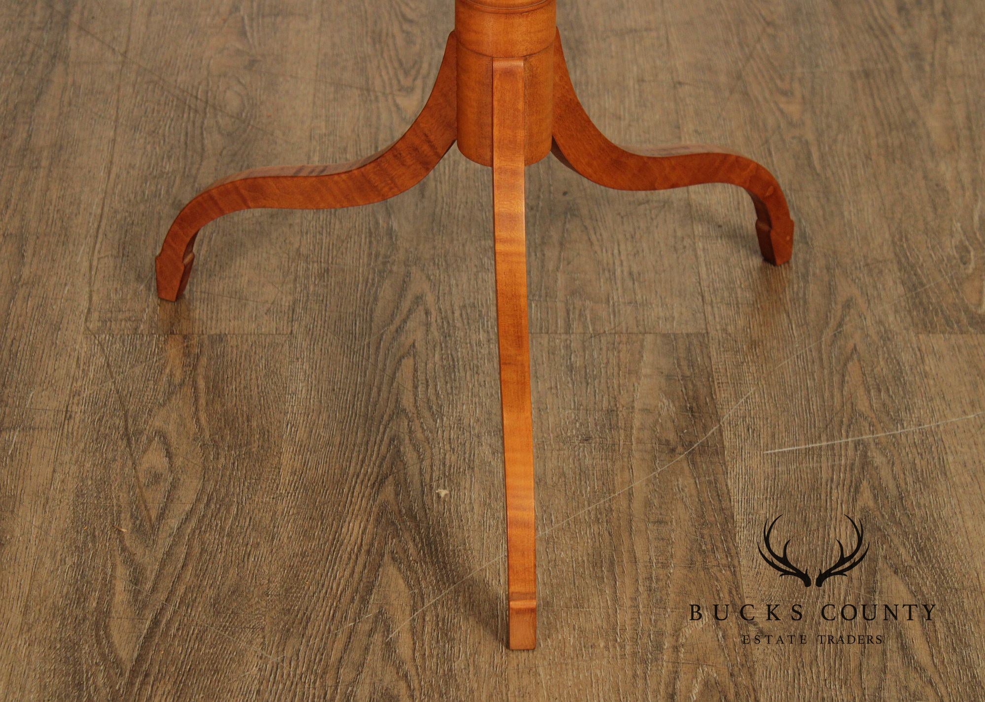 Federal Style Bench Made Tiger Maple Candlestand