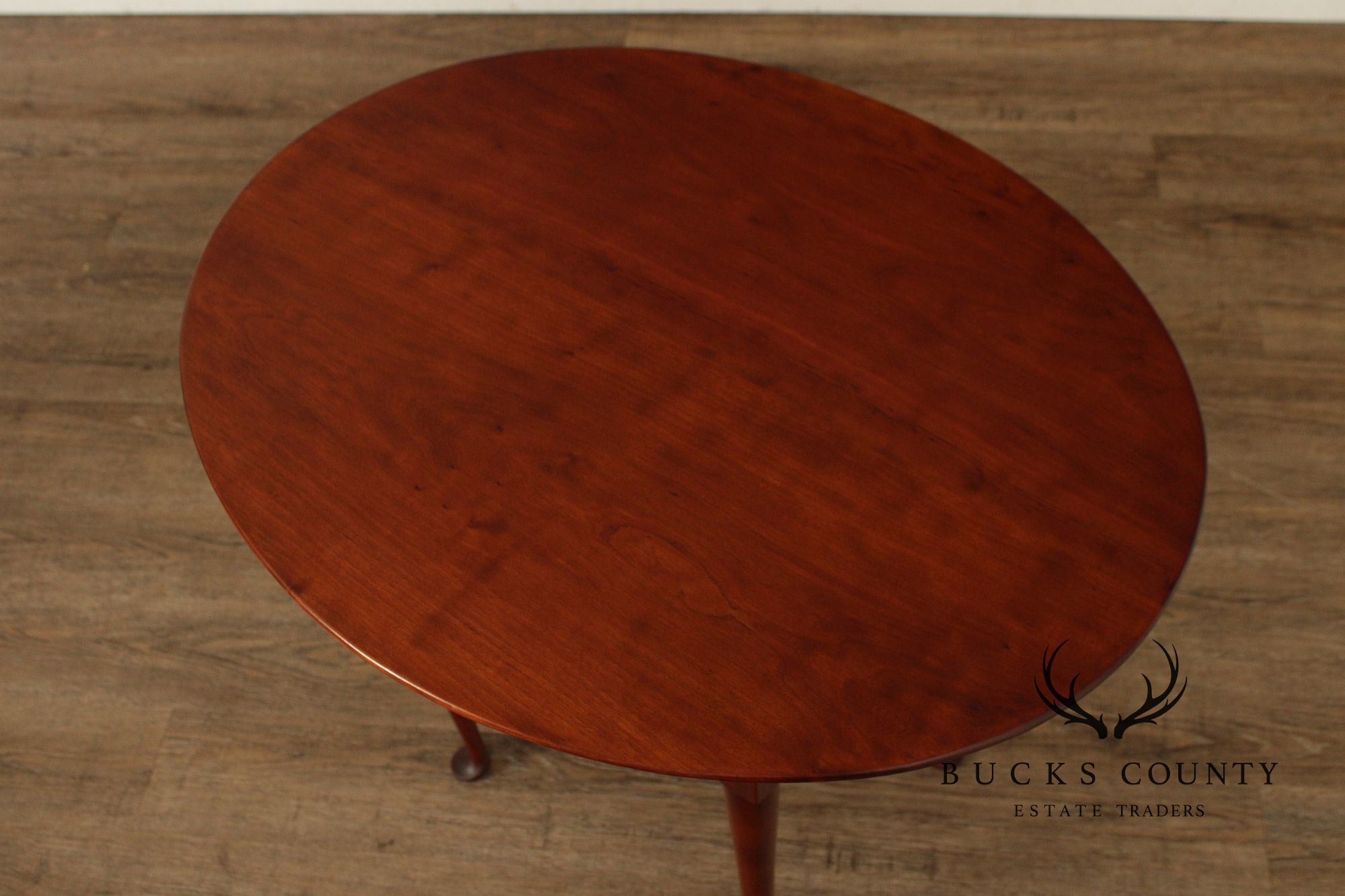 Eldred Wheeler Queen Anne Style Oval Cherry Side Table