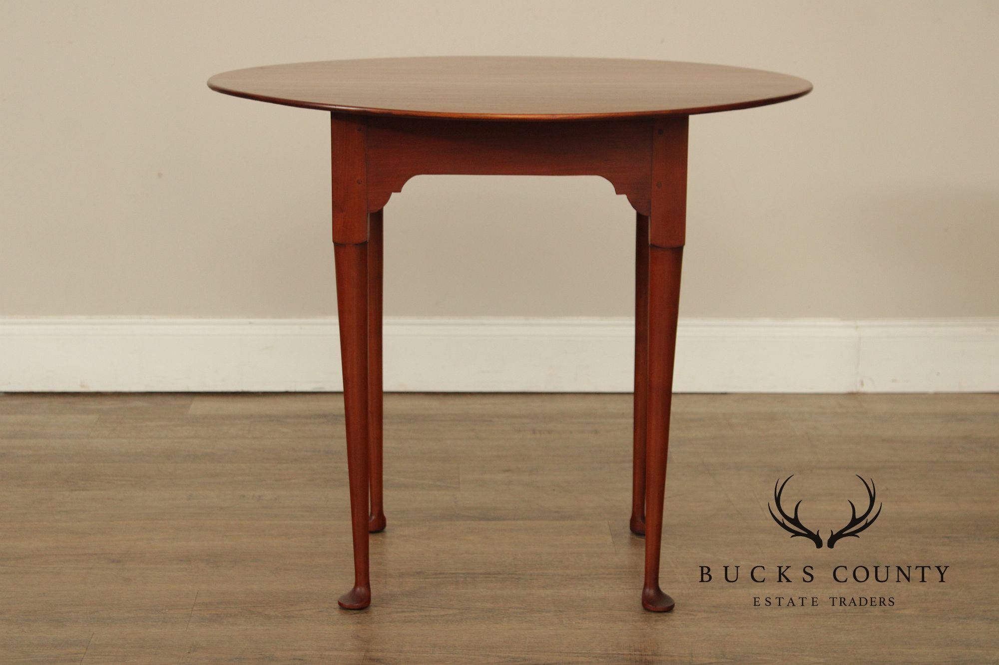 Eldred Wheeler Queen Anne Style Oval Cherry Side Table